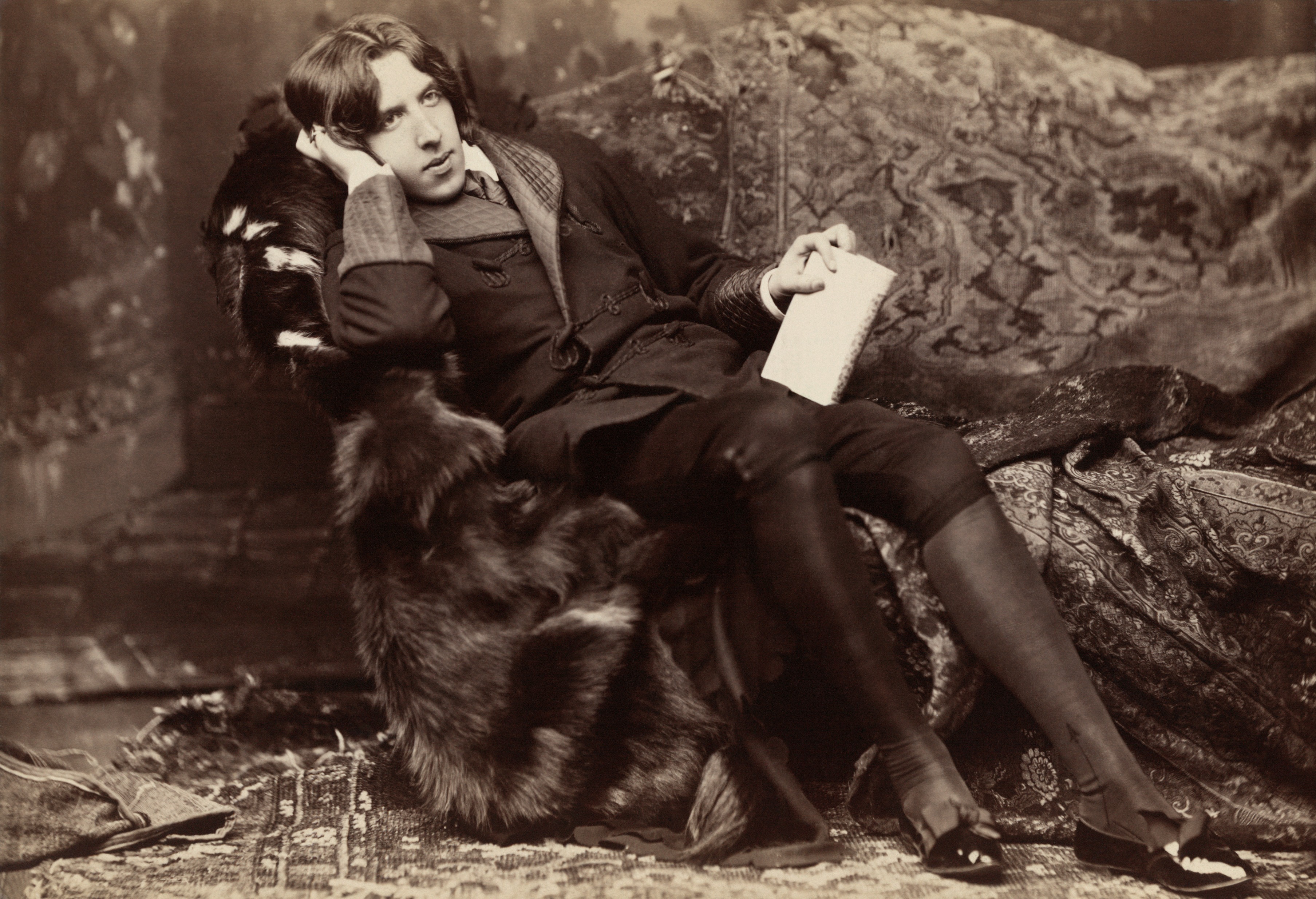 men, thoughtful, real people, historically, vertebrate, pet owner, pets, writer, breasted, 1882, oscar wild, sit, mammal, domestic animals, young adult, HD Wallpaper