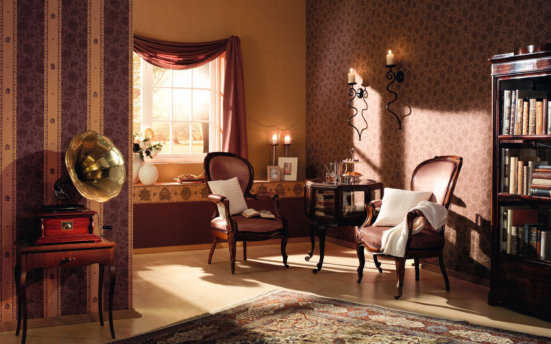 decor, carpet - Decor, chairs, publication, domestic Room, room, shelf, lifestyles, comfortable, seat, lighting equipment, wood - Material, luxury, no People, HD Wallpaper