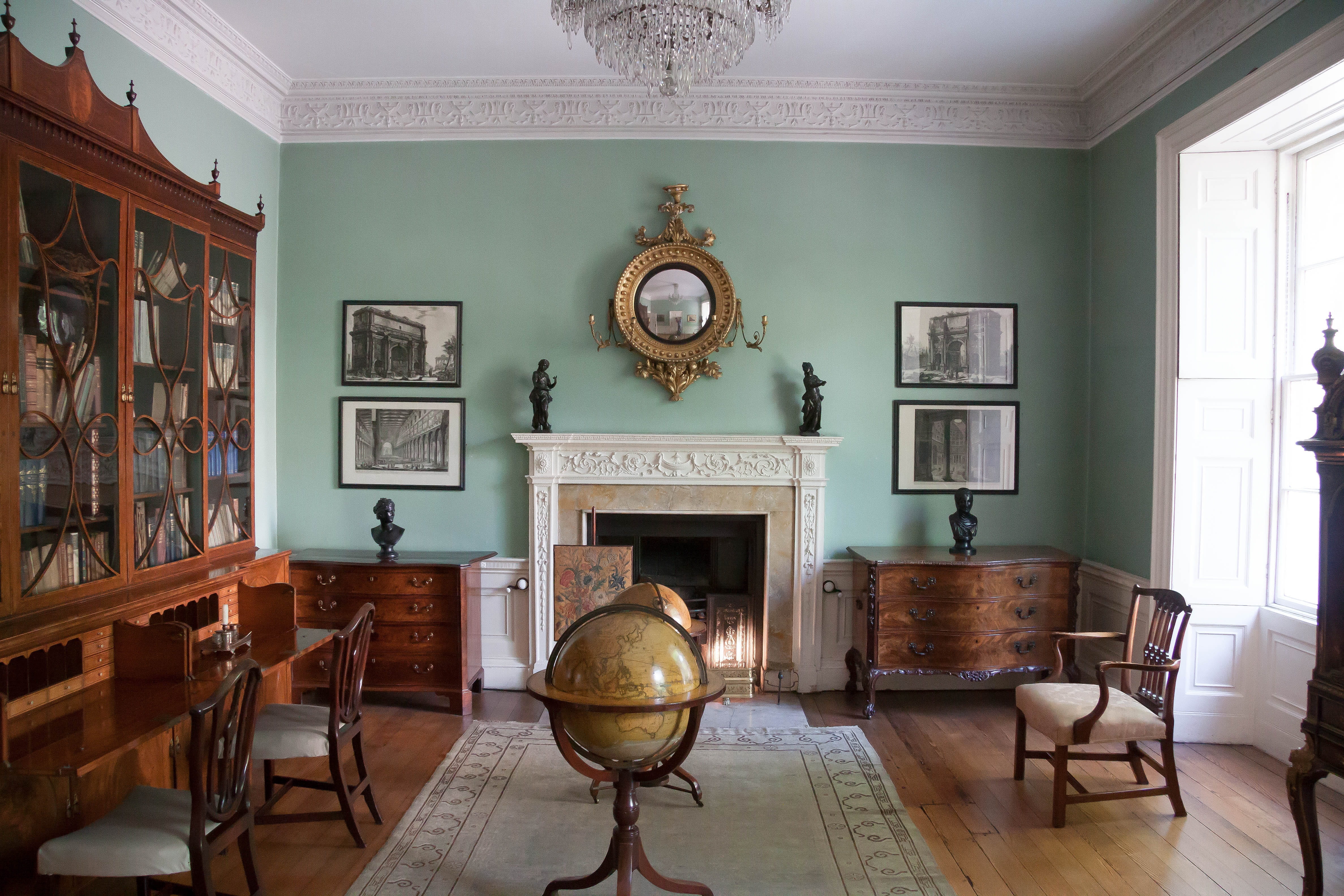 home, frame, architecture, study, wood, world globes, domestic room, flooring, furniture, clock, map, history, 4K, living room, the past, picture frame, HD Wallpaper