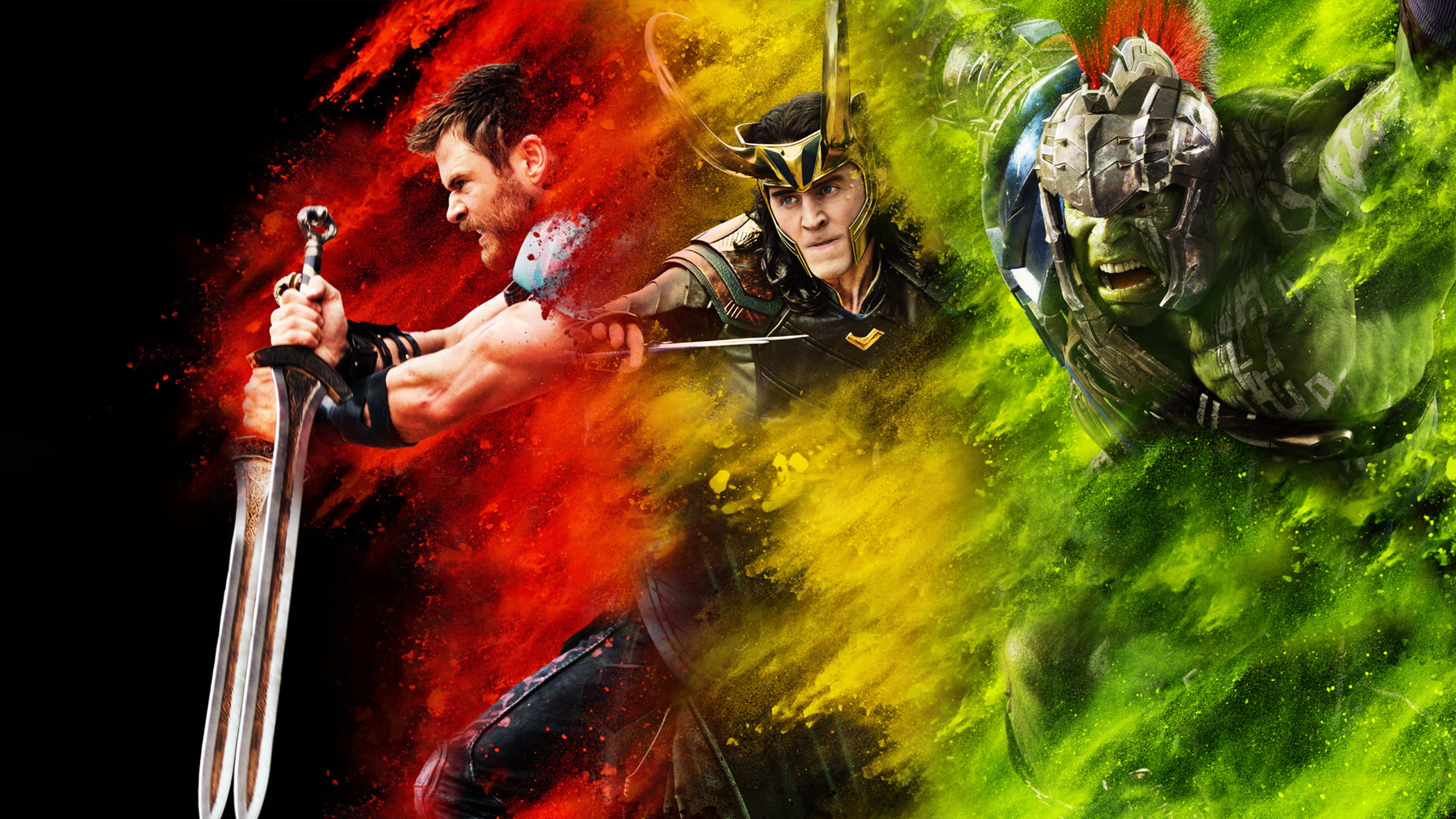 group of people, multi colored, thor, red, 2K, loki, indoors, males, hd, movies, arts culture and entertainment, motion, adult, men, women, hulk, green color, HD Wallpaper