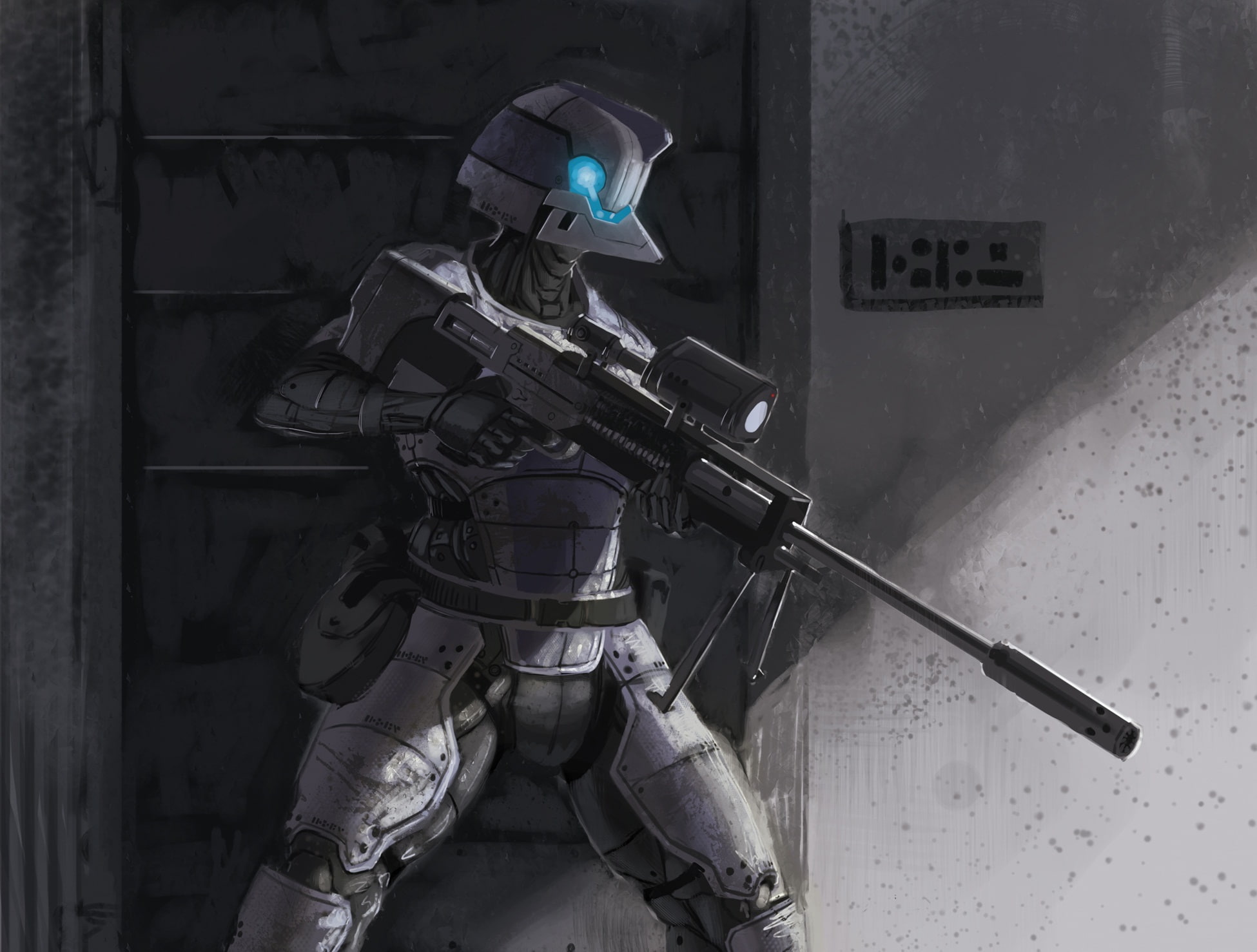 sniper rifle, Heimdall, Armor, Issue, Special, by CrazyAsian1, equipment, 1080P, HD Wallpaper