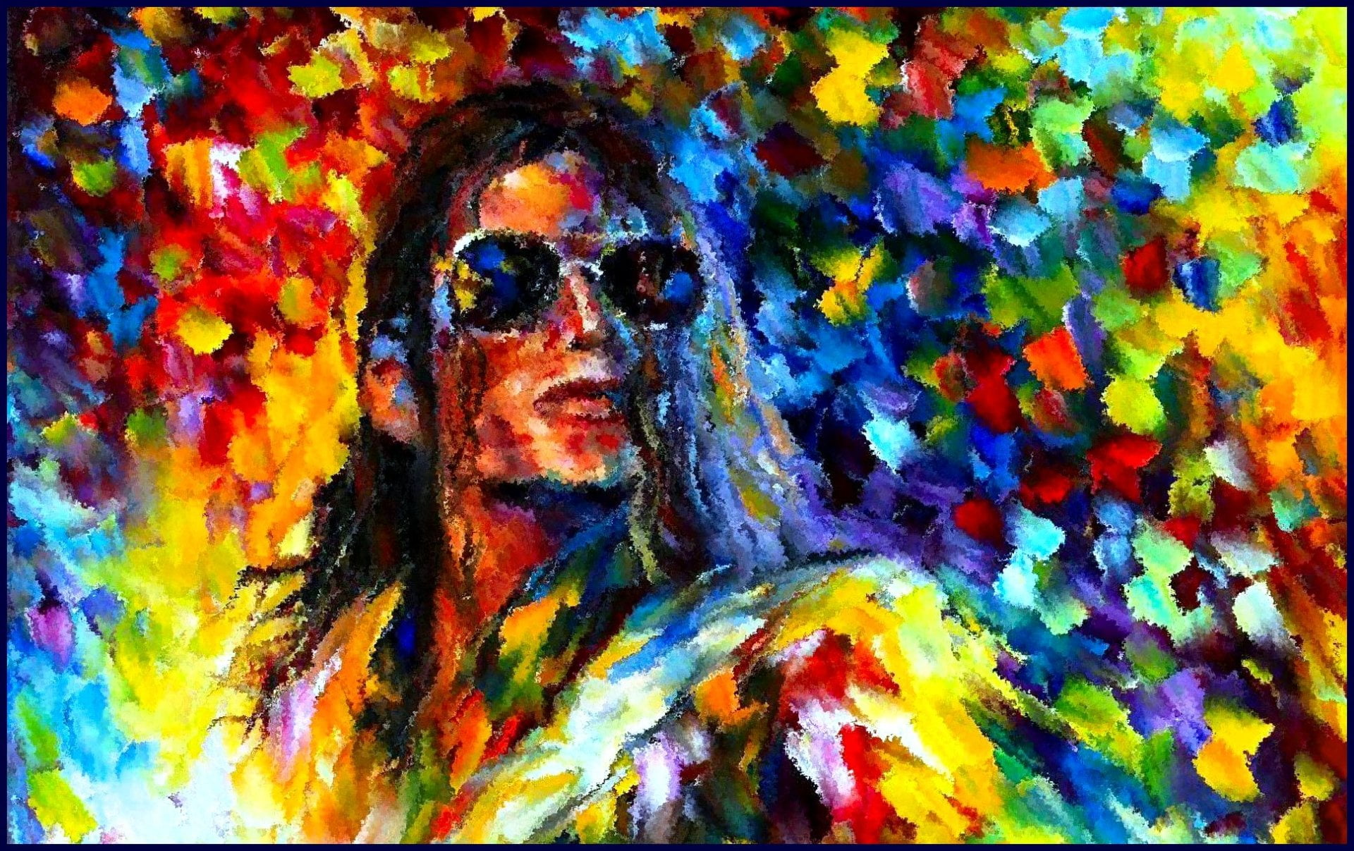 transfer print, art and craft, caucasian Ethnicity, close-up, painted Image, human Face, King of Pop, Michael Jackson, textured, full frame, creativity, HD Wallpaper