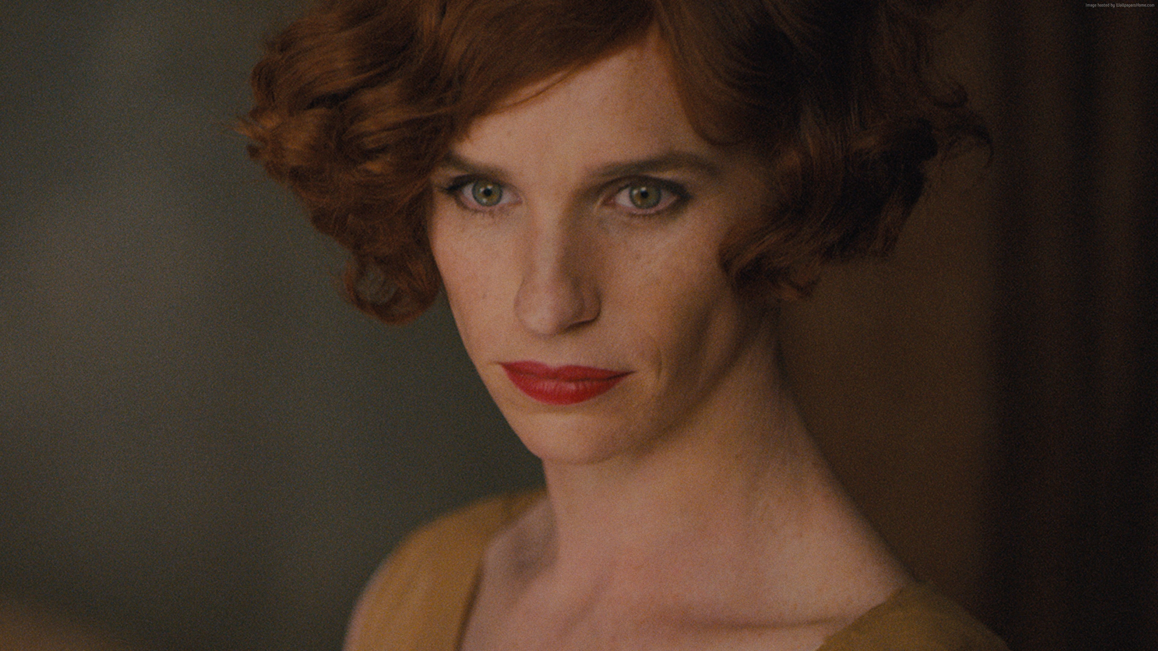 indoors, headshot, make-up, beauty, 4K, beautiful woman, brown hair, looking at camera, Eddie Redmayne, young adult, women, lifestyles, human face, The Danish Girl, HD Wallpaper