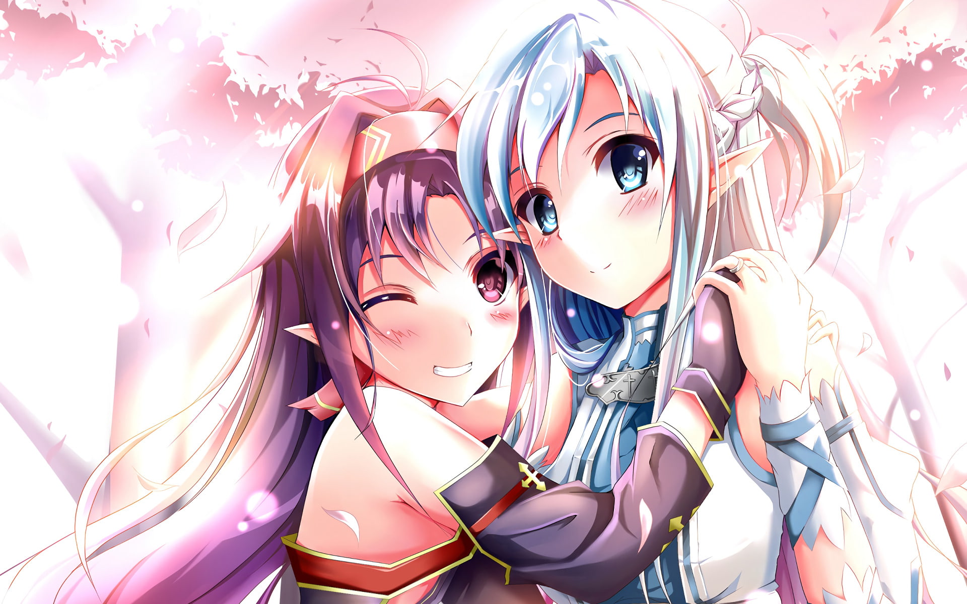 Yuuki Konno, Asuna Yuuki, Sword Art Online, 1080P, Sword Art Online II, HD Wallpaper