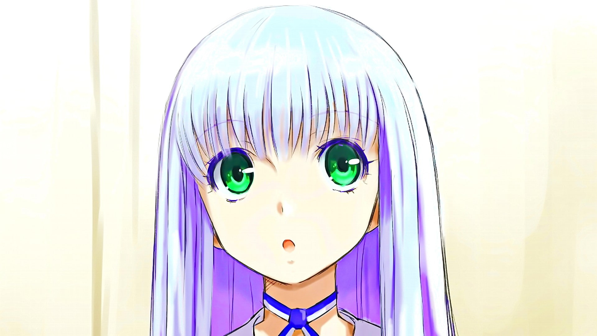 green eyes, anime, looking away, long hair, violet hair, open mouth, Aoki Hagane no Arpeggio, Iona (Aoki Hagane no Arpeggio), anime girls, 1080P, HD Wallpaper
