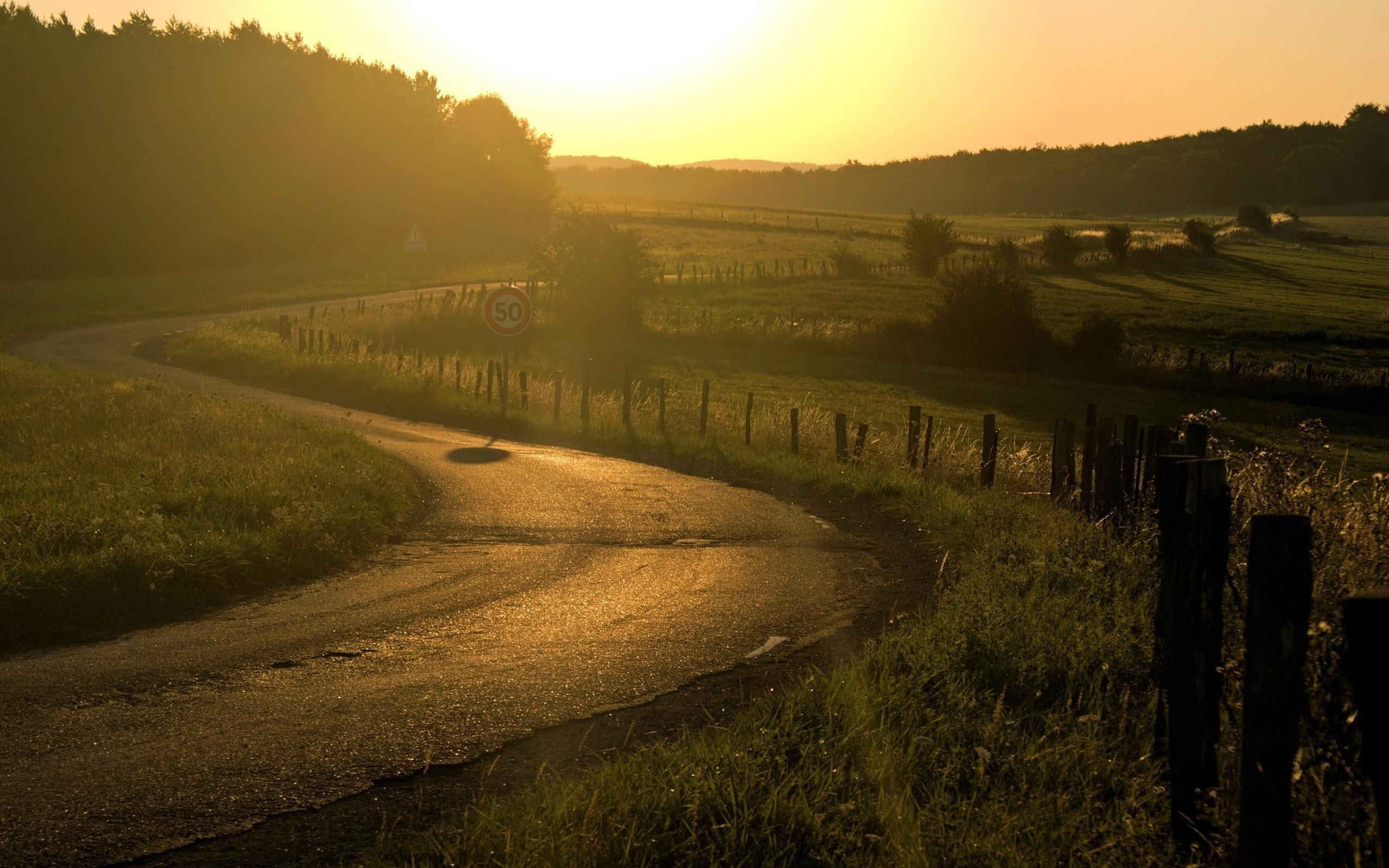 2K, beauty, road, photography, quiet, 3d and abstract, landscape, HD Wallpaper