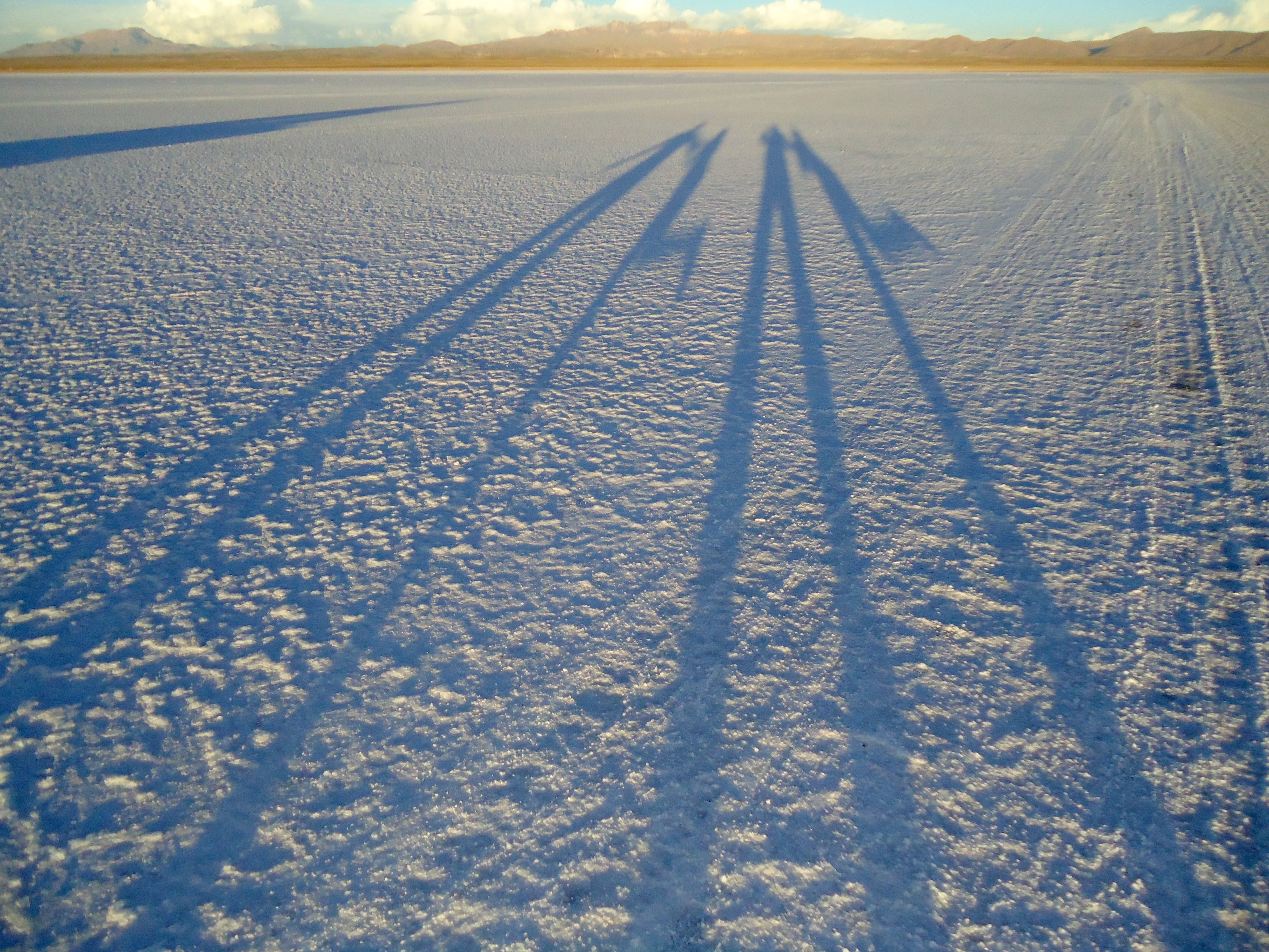 evening, landscape, salar uyuni, happy, tire track, sunset, winter, uyuni salar, vacation, agriculture, snow, shadow, beauty in nature, shadows, day, field, HD Wallpaper