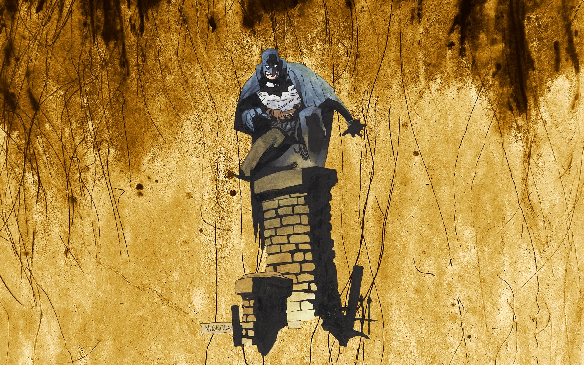 dc, cartoon/comic, batman, drawing, 1080P, hd, HD Wallpaper