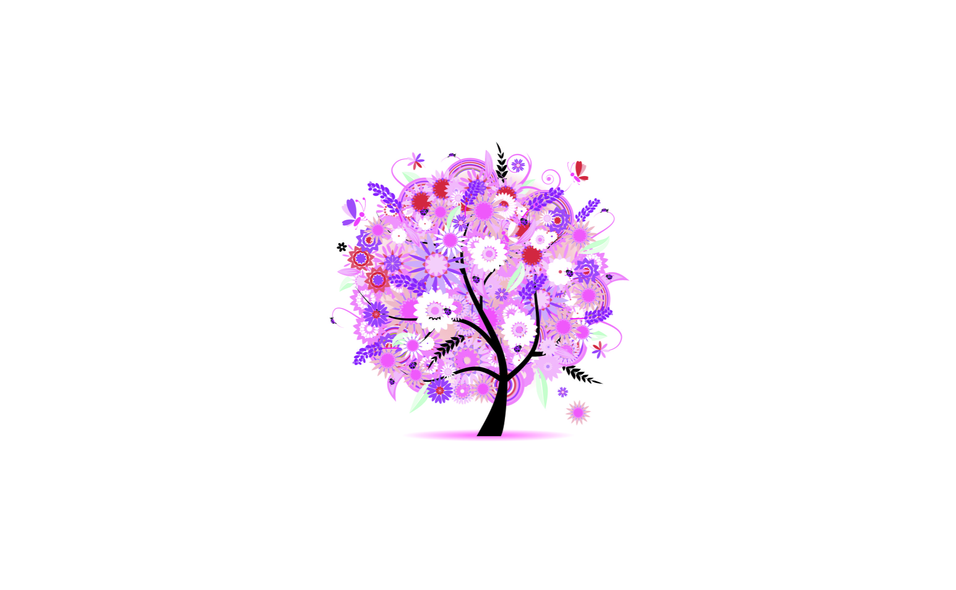growth, decoration, leaf, season, illustration, studio shot, branch, fragility, no people, plant, pink Color, tree, flower, close-up, ornate, botany, spring, HD Wallpaper