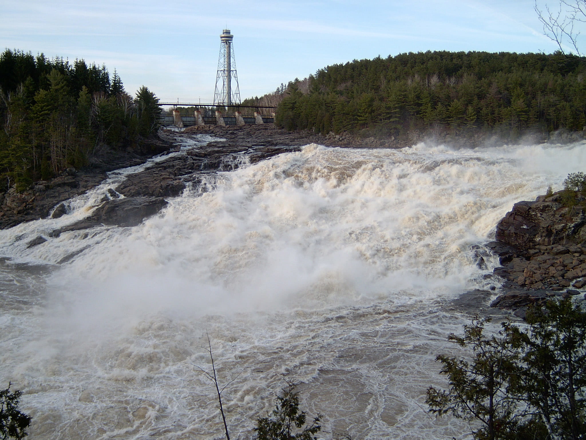 motion, public domain, tower, rock, flowing, photos, fuel and power generation, 1080P, no people, day, Quebec, Rou, Falls, outdoors, Diable, scenics - nature, HD Wallpaper