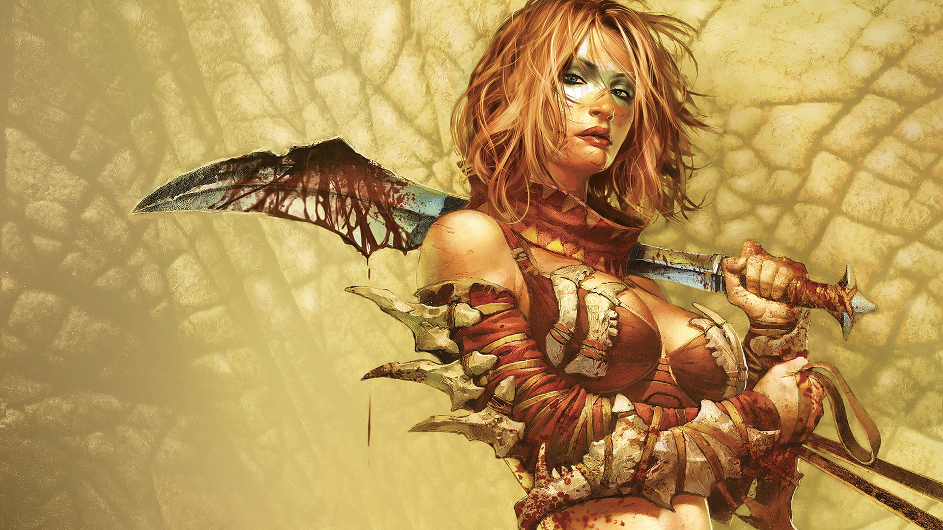 axe, golden, games, 1080P, rider, beast, HD Wallpaper
