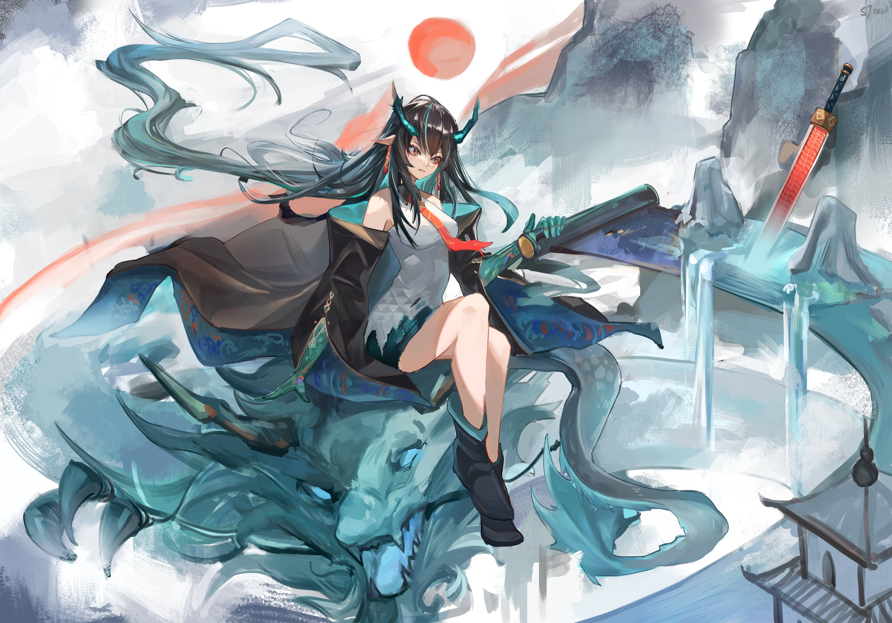 STrash, Arknights, anime girls, anime, 2K, Dusk (Arknights), HD Wallpaper