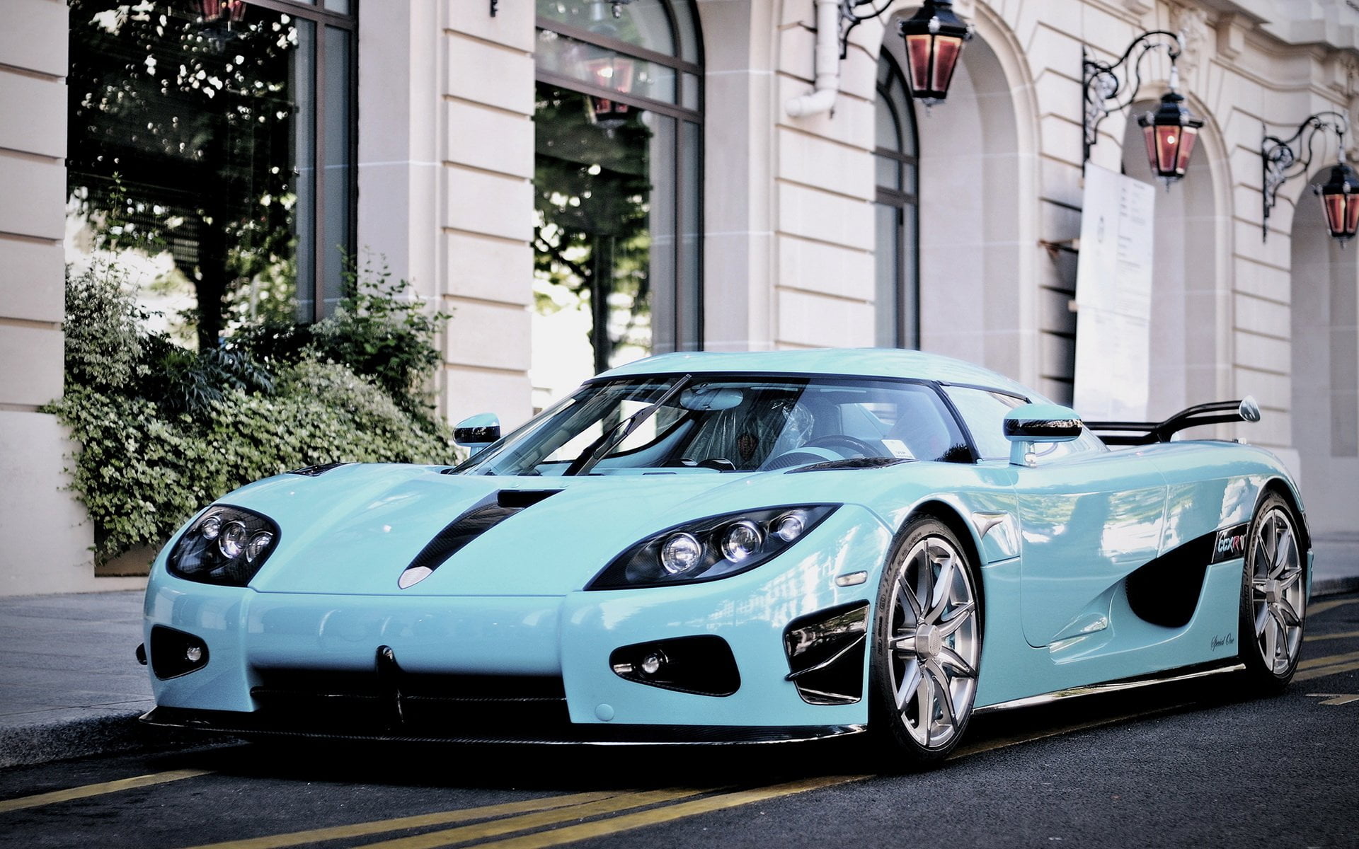 building, wealth, retro styled, Car, built structure, day, motor vehicle, stationary, luxury, no people, outdoors, Sport Car, Blue Car, city, building exterior, HD Wallpaper