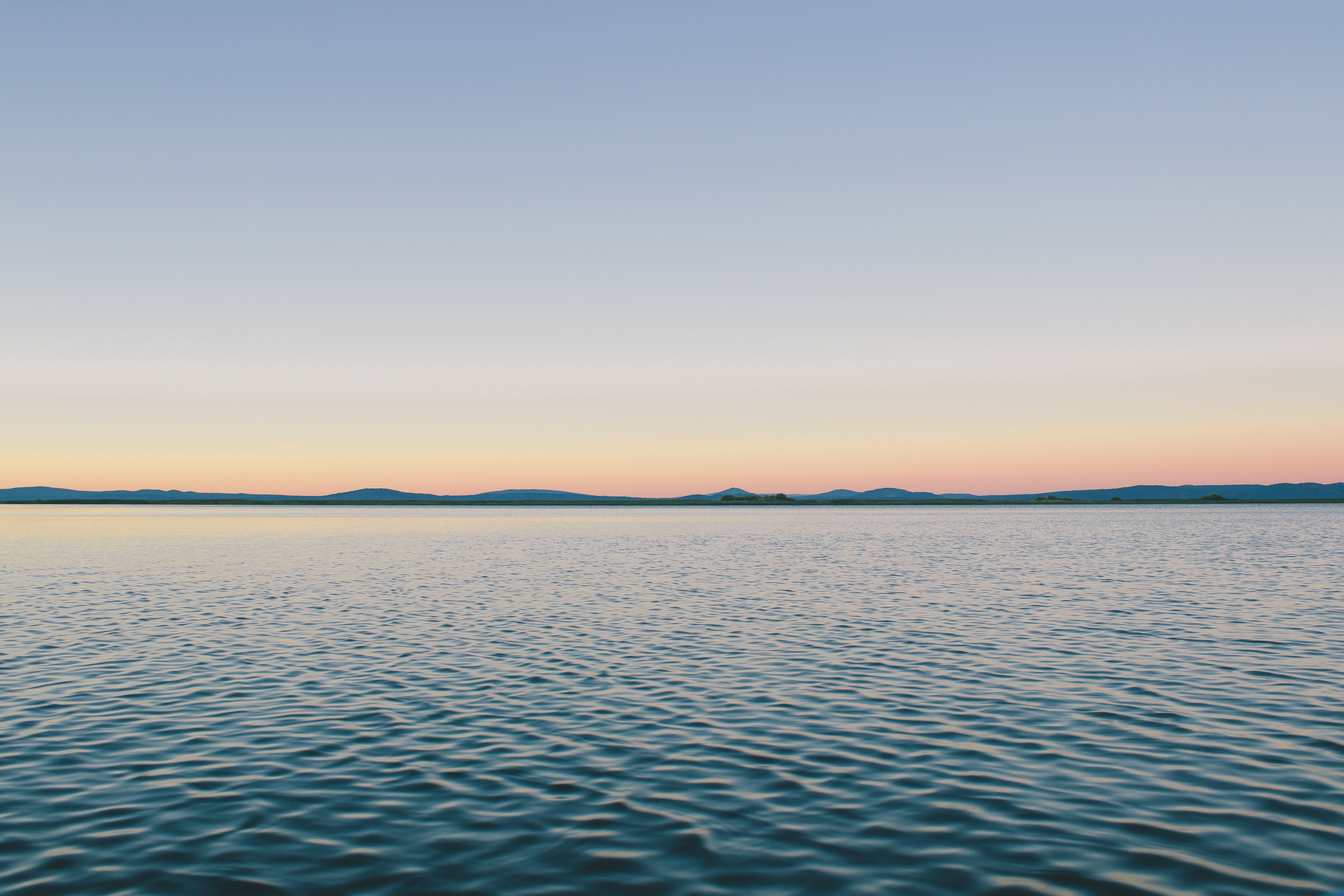4K, aqua, peaceful, waves, outdoors, tranquil scene, sunset, beauty in nature, land, scenics - nature, twilight, salt water, dawn, tranquility, remote, HD Wallpaper