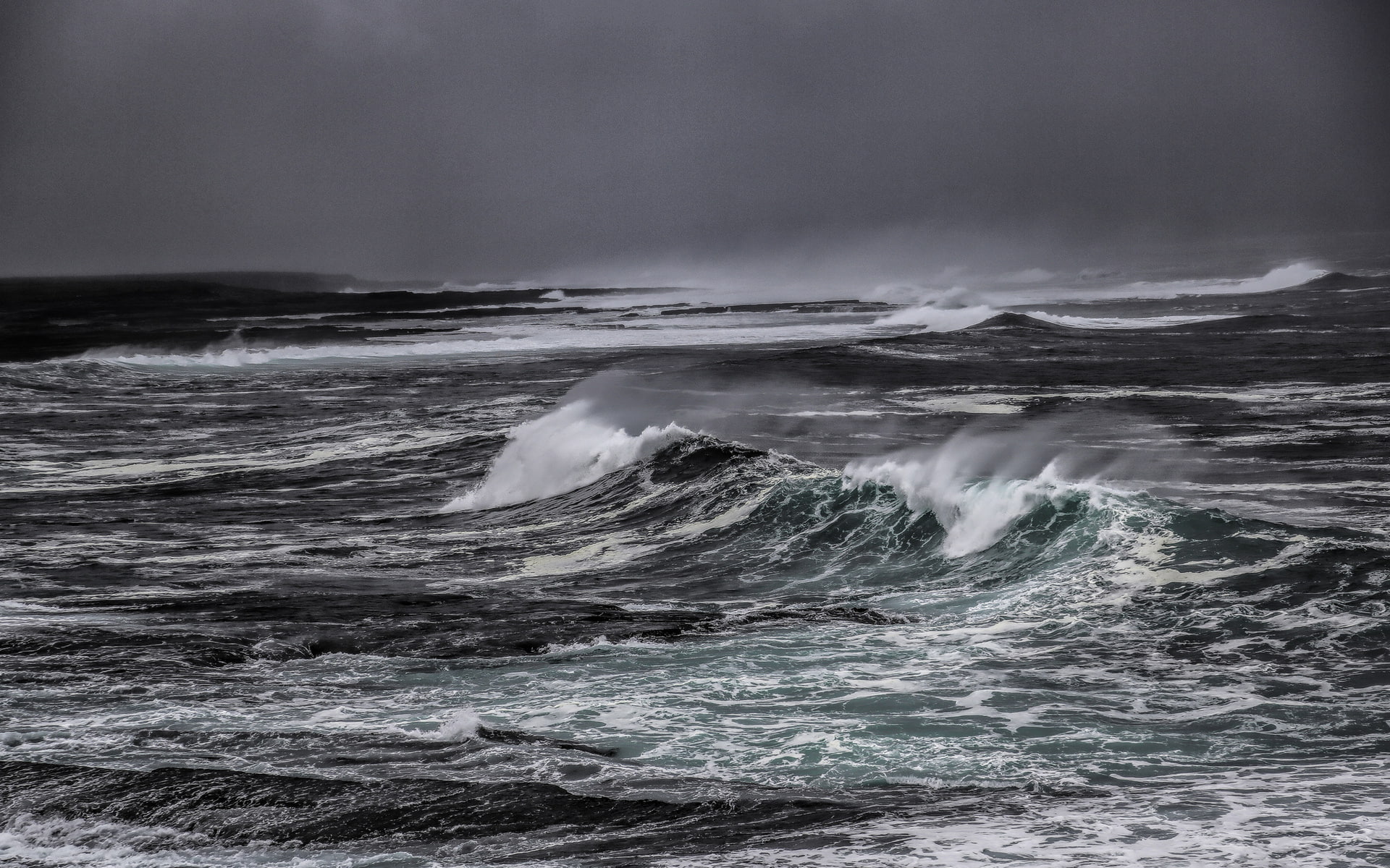 1080P, wave, landscape, sea, seawater, nature, ocean, HD Wallpaper