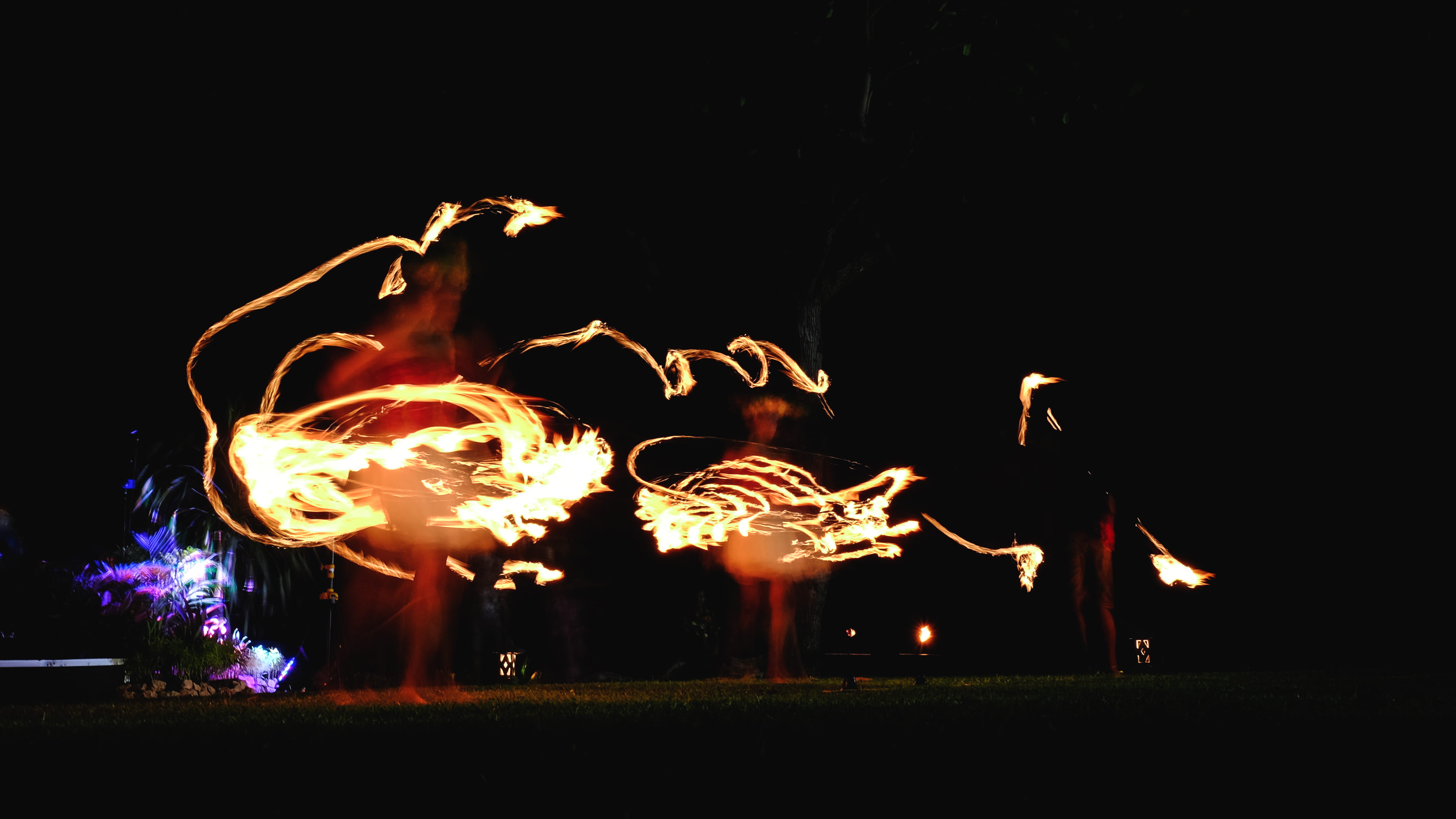 skill, arts culture and entertainment, glowing, fire, flame, light - natural phenomenon, motion, warning sign, night, dance, 4K, heat - temperature, burning, HD Wallpaper