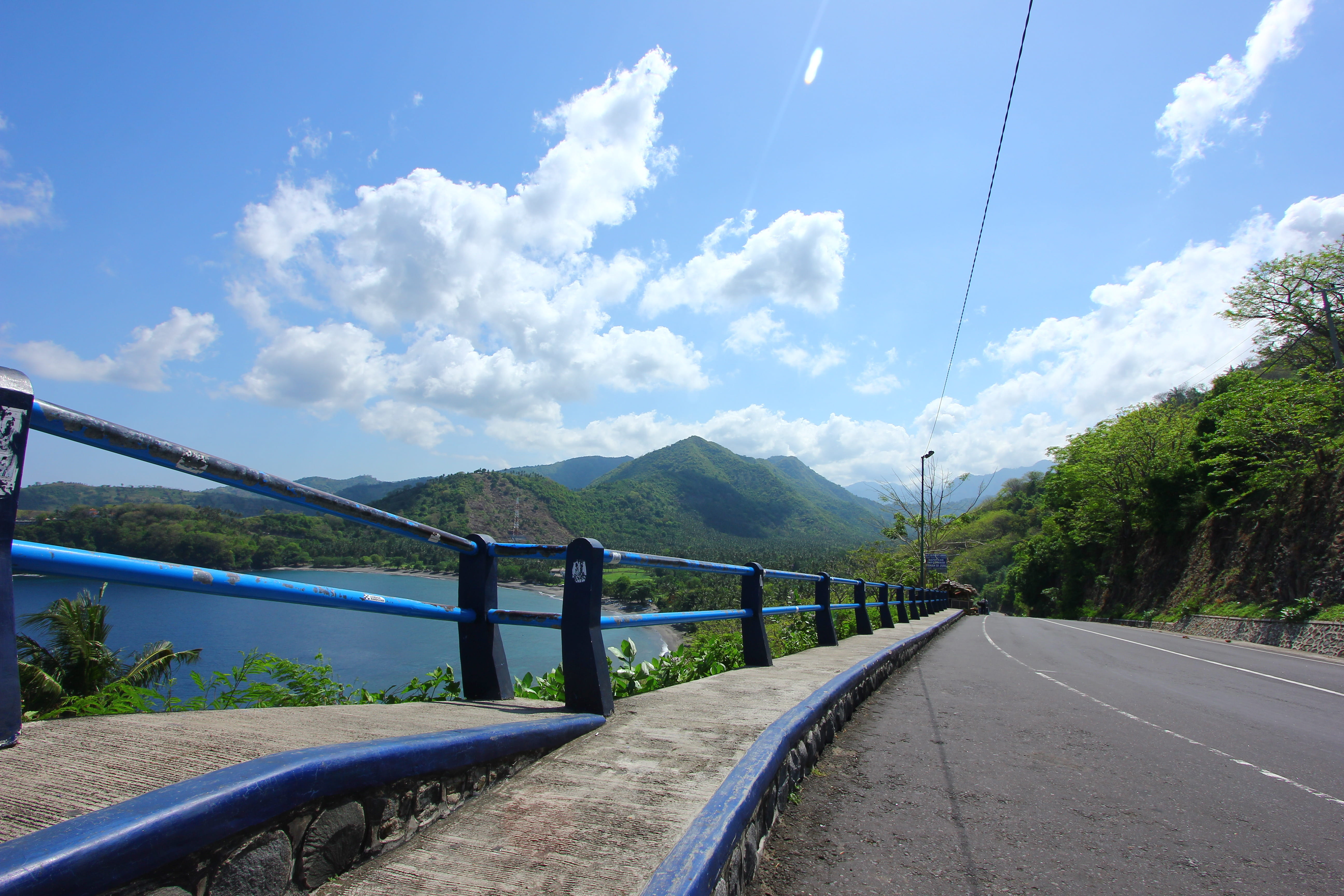 the way forward, way, guard rail, crash barrier, highway, lombok utara, transportation, path, bukit malimbu, outdoors, nusatenggarabarat, mountain, bridge - man made structure, HD Wallpaper