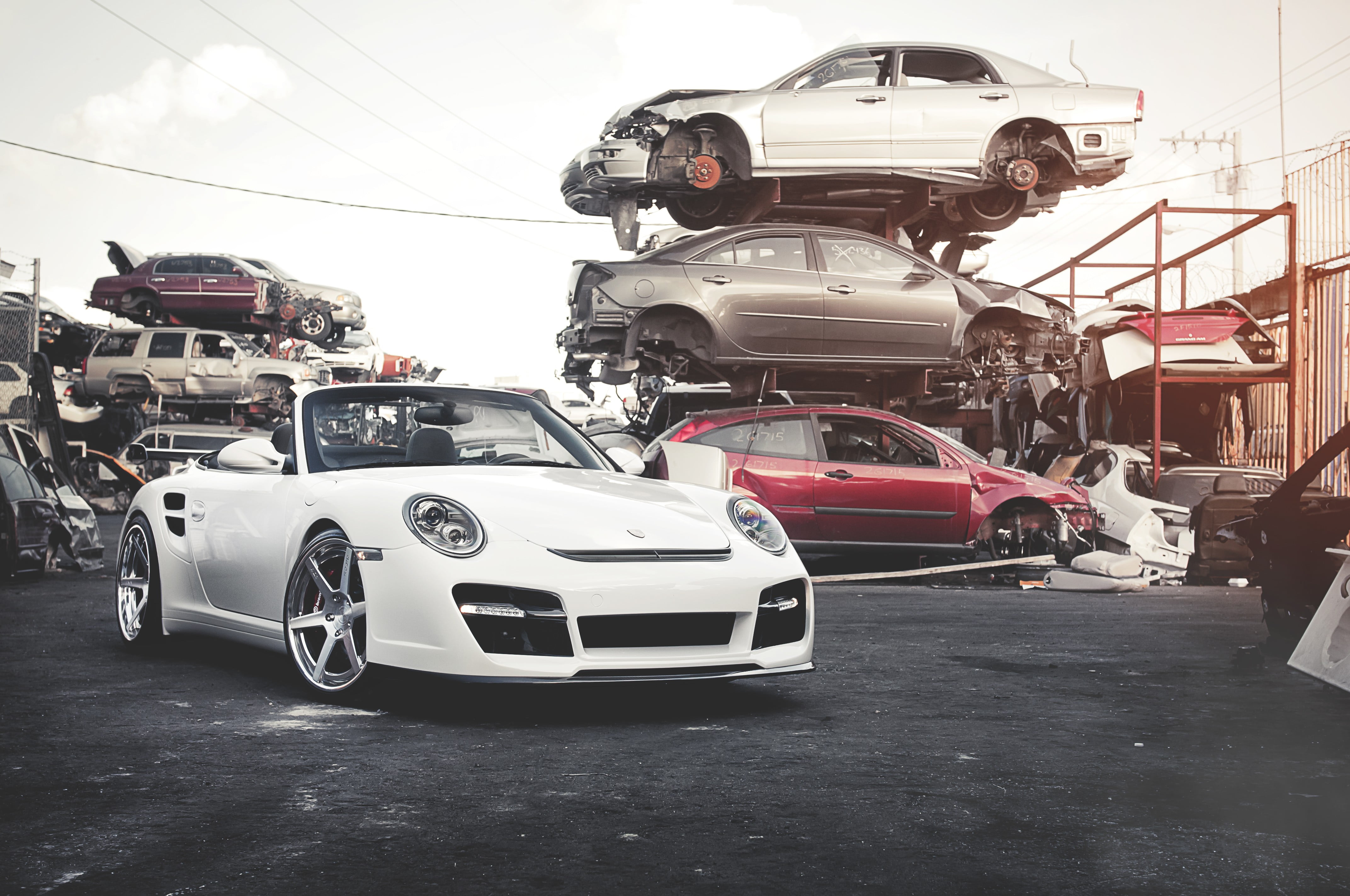 day, road, outdoors, transportation, cable, land vehicle, city, car, travel, nature, Porsche, 4K, Porsche 911, motor vehicle, incidental people, in a row, HD Wallpaper