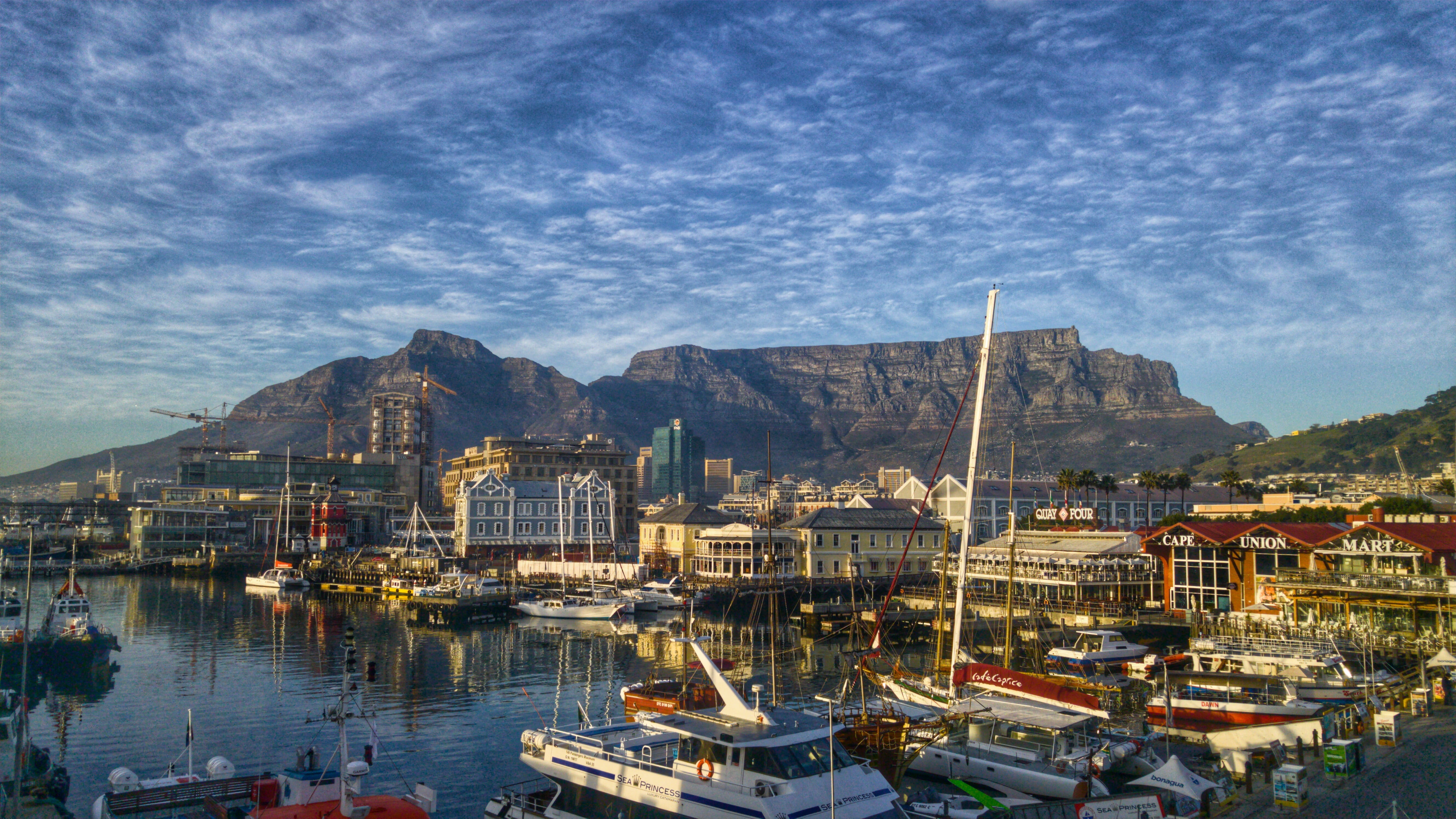 harbor, harbour, city, built structure, yachts, outdoors, Cape Town, boat, sea, day, sailboats, water, waterfront, 5K, terminal, architecture, mode of transportation, HD Wallpaper