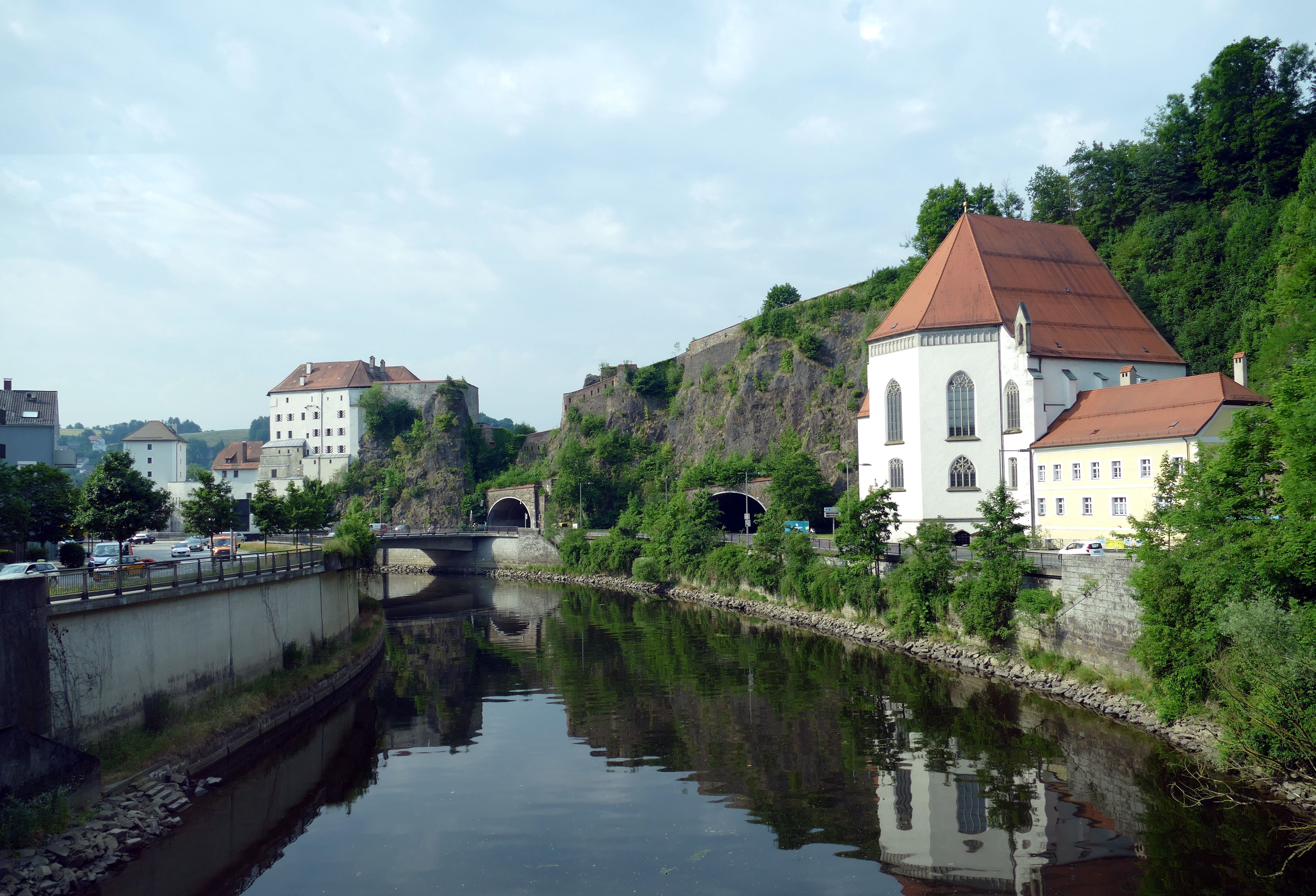 passau, architecture, old town, 4K, building, niederbayern, house of lords, cloud - sky, fortress, castle, bavaria, danube, tree, historically, reflection, HD Wallpaper