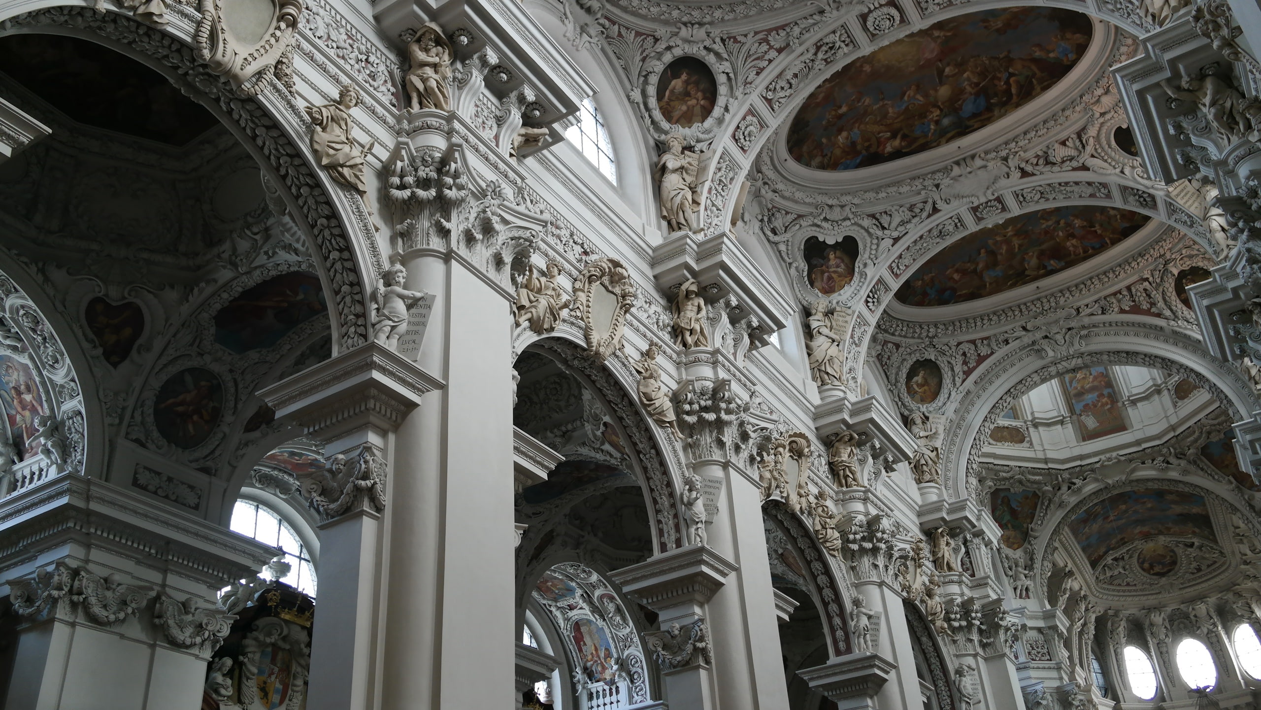 Bayern, Passau, 2K, religion, Germany, St. Stephens Cathedral, Cathedral, the nave, HD Wallpaper