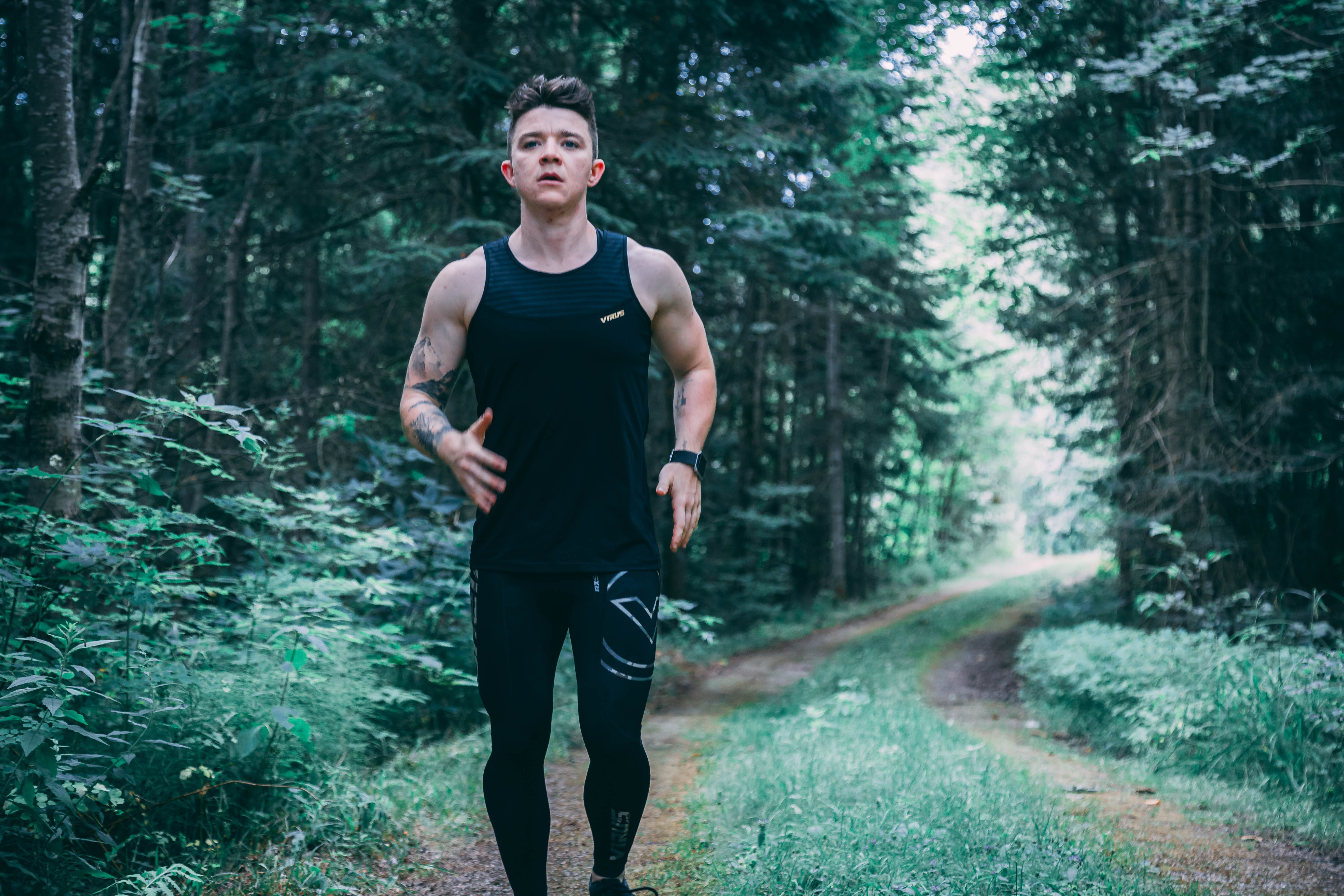 man, standing, leisure activity, male, muskoka, three quarter length, real people, one person, lifestyles, run, young men, running, green color, person, HD Wallpaper