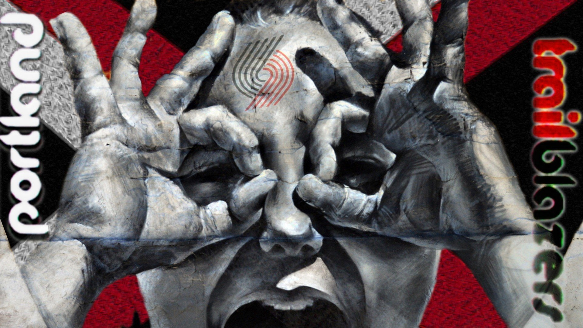blazers, trailblazers, art, street, nba, 1080P, portland, HD Wallpaper
