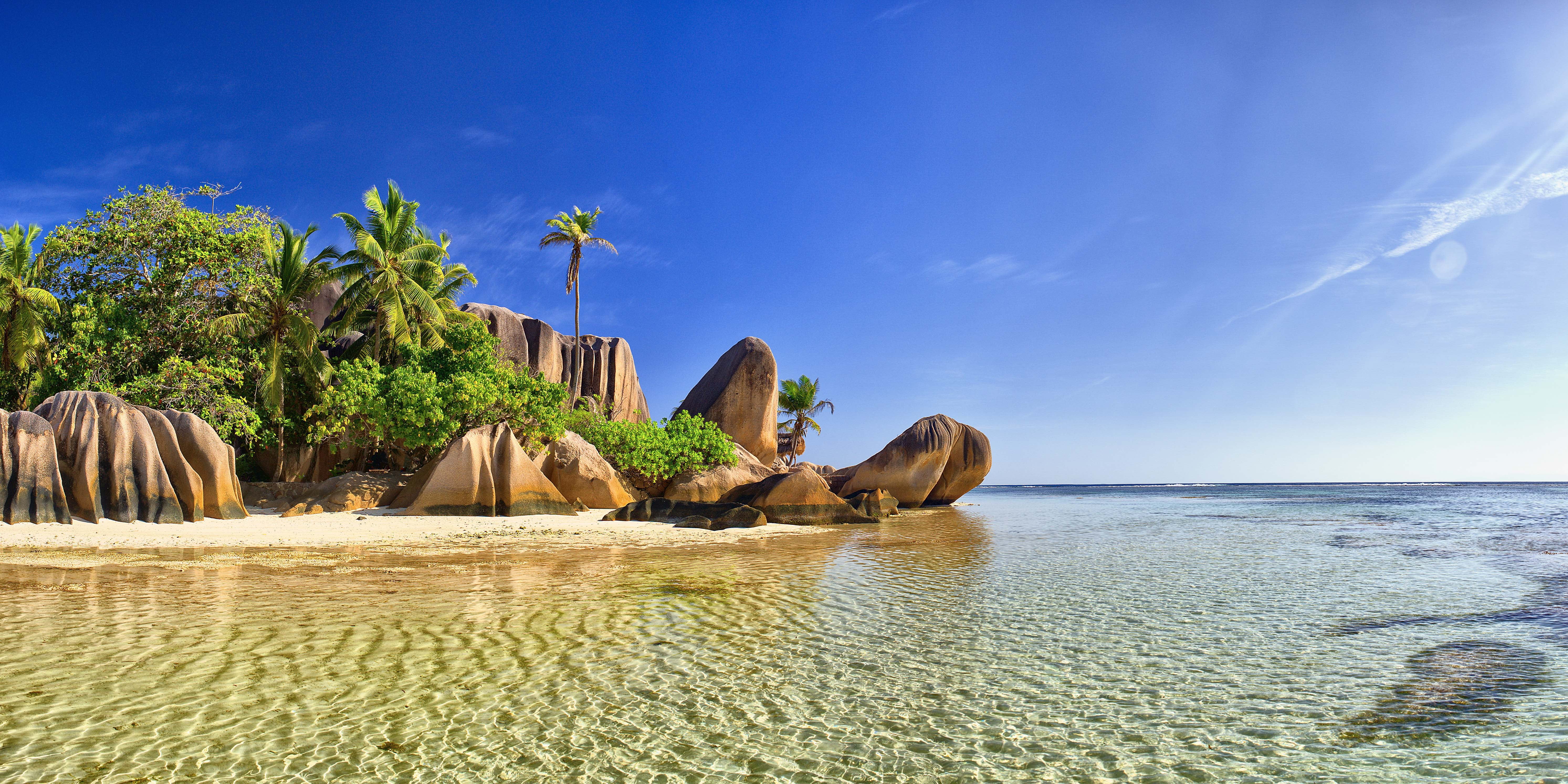 rock - object, travel destinations, tranquil scene, land, bay, solid, island, tropical climate, sea, beach, beauty in nature, no people, coastline, beautiful, HD Wallpaper