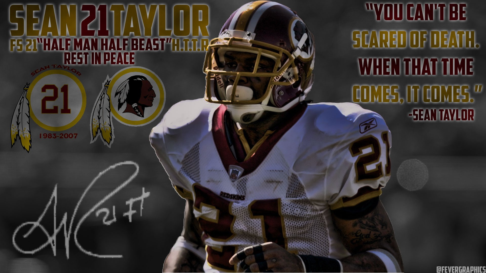 safety, standing, text, sport, sports equipment, washington redskins, Sean Taylor, holding, western script, helmet, teenager, communication, one person, HD Wallpaper