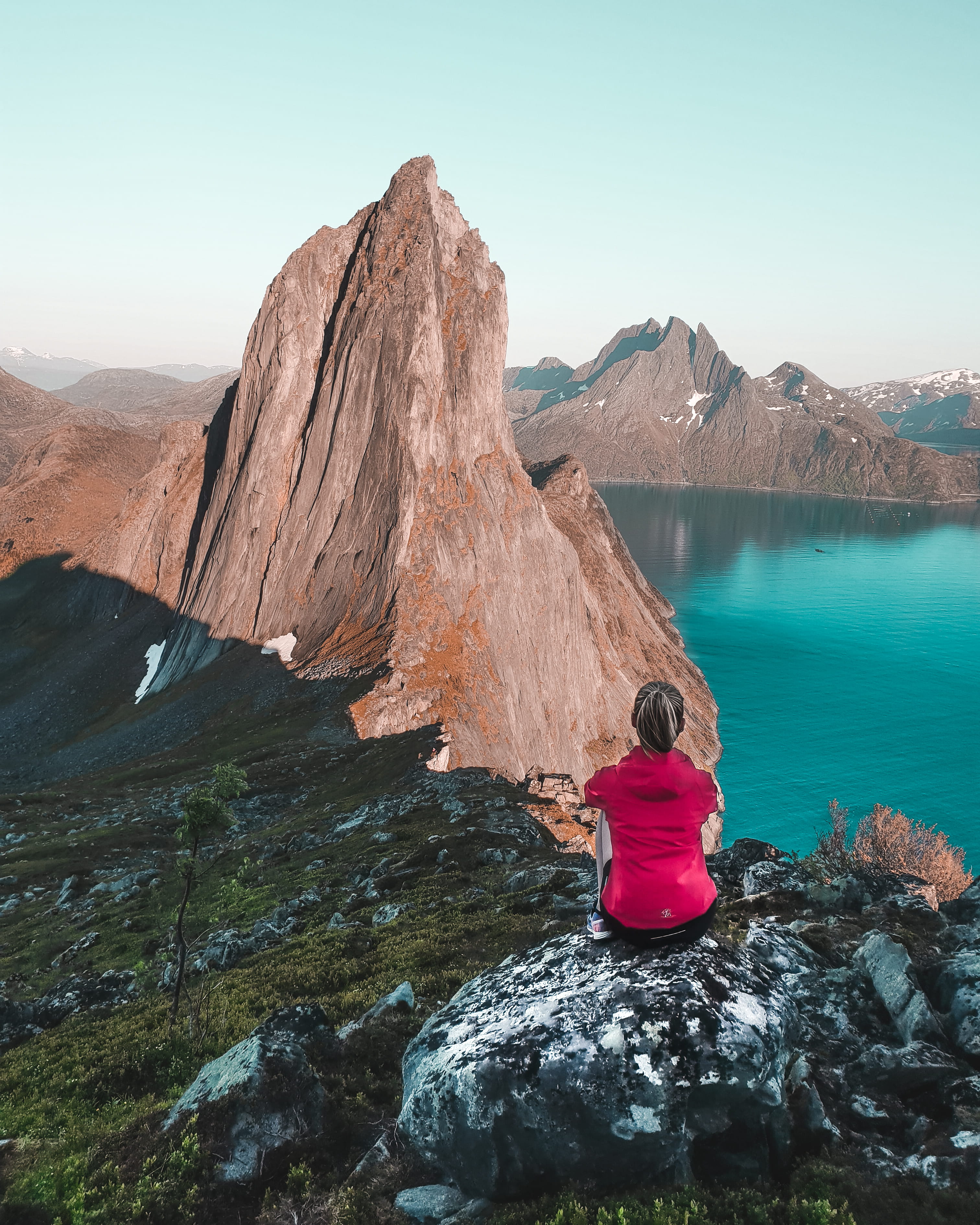 landscape, daylight, rock - object, outdoors, pinnacle, scenic, lifestyles, 2K, solid, formation, sitting, mountain peak, environment, looking at view, Phone HD Wallpaper