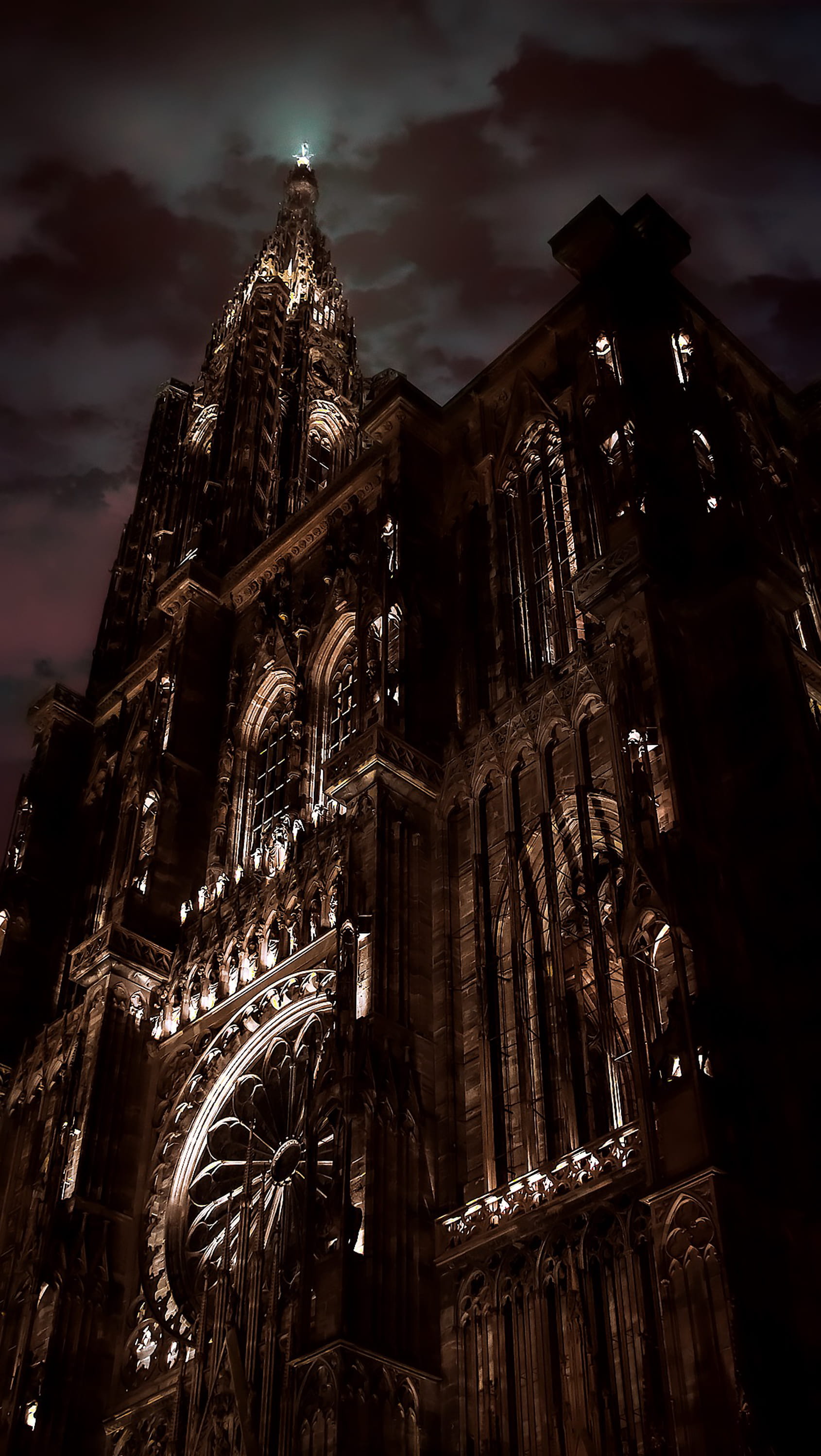 skyporn, sky, no people, cathedrale, architecture, built structure, tourism, gothic style, spirituality, 2K, the past, travel destinations, building, france, Phone HD Wallpaper
