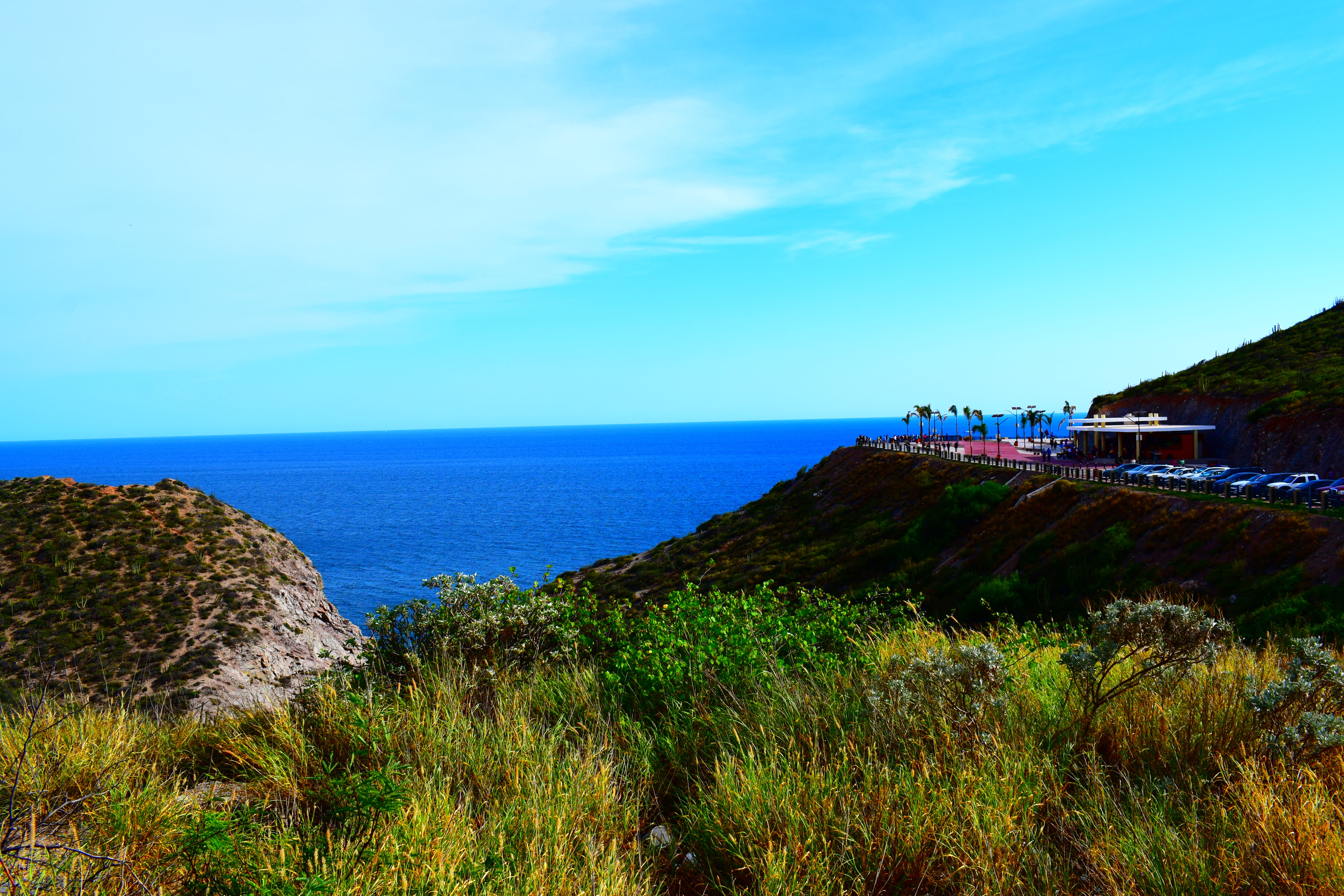 cloud - sky, beach, green, scenics - nature, grass, day, landscape, san carlos nuevo guaymas, skyporn, land, water, built structure, 5K, beauty in nature, HD Wallpaper