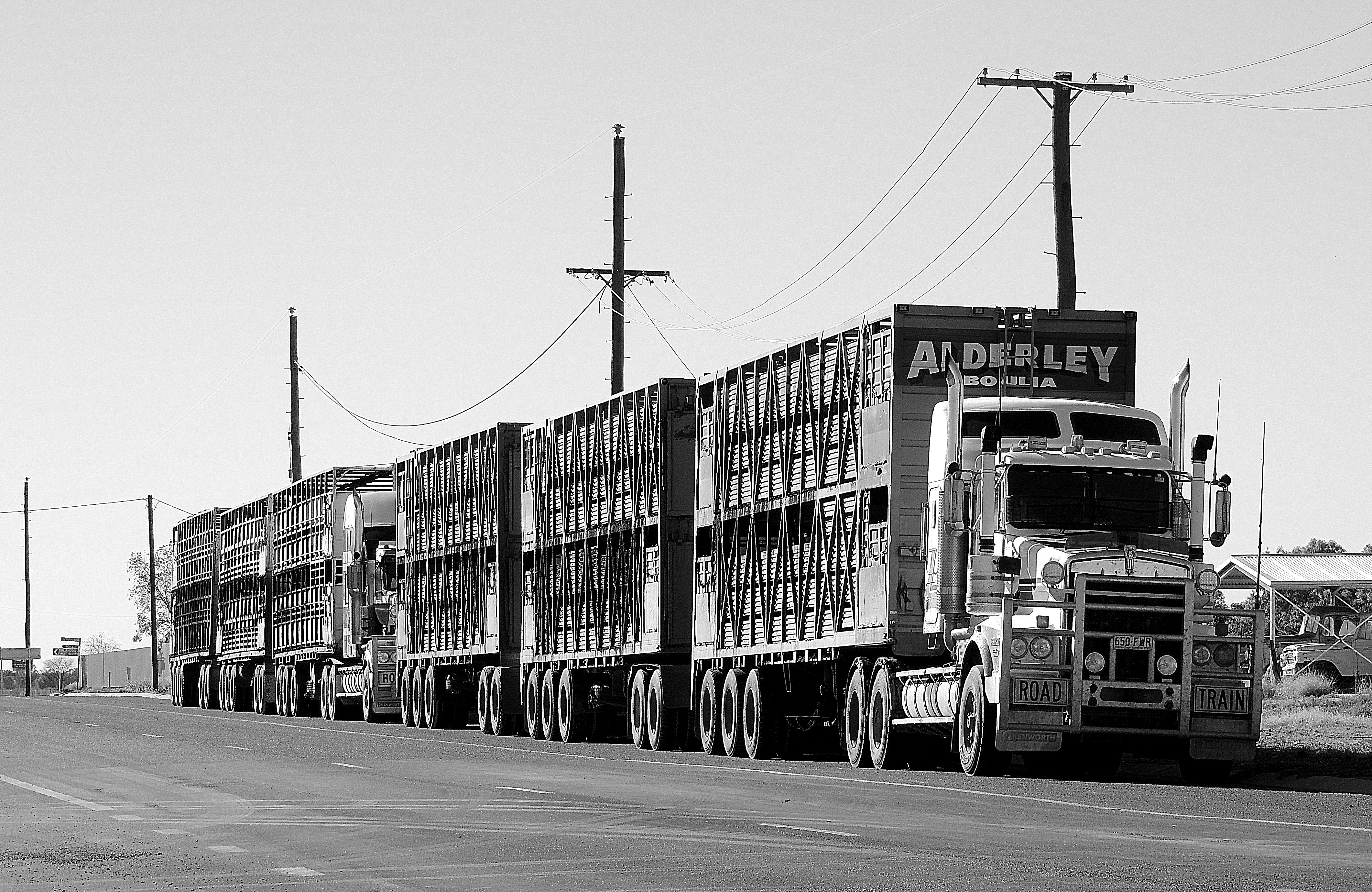 no people, outdoors, heavy, gray, cable, street, road train, semi, city, transport, electricity, truck, industry, road, built structure, day, freight transportation, HD Wallpaper