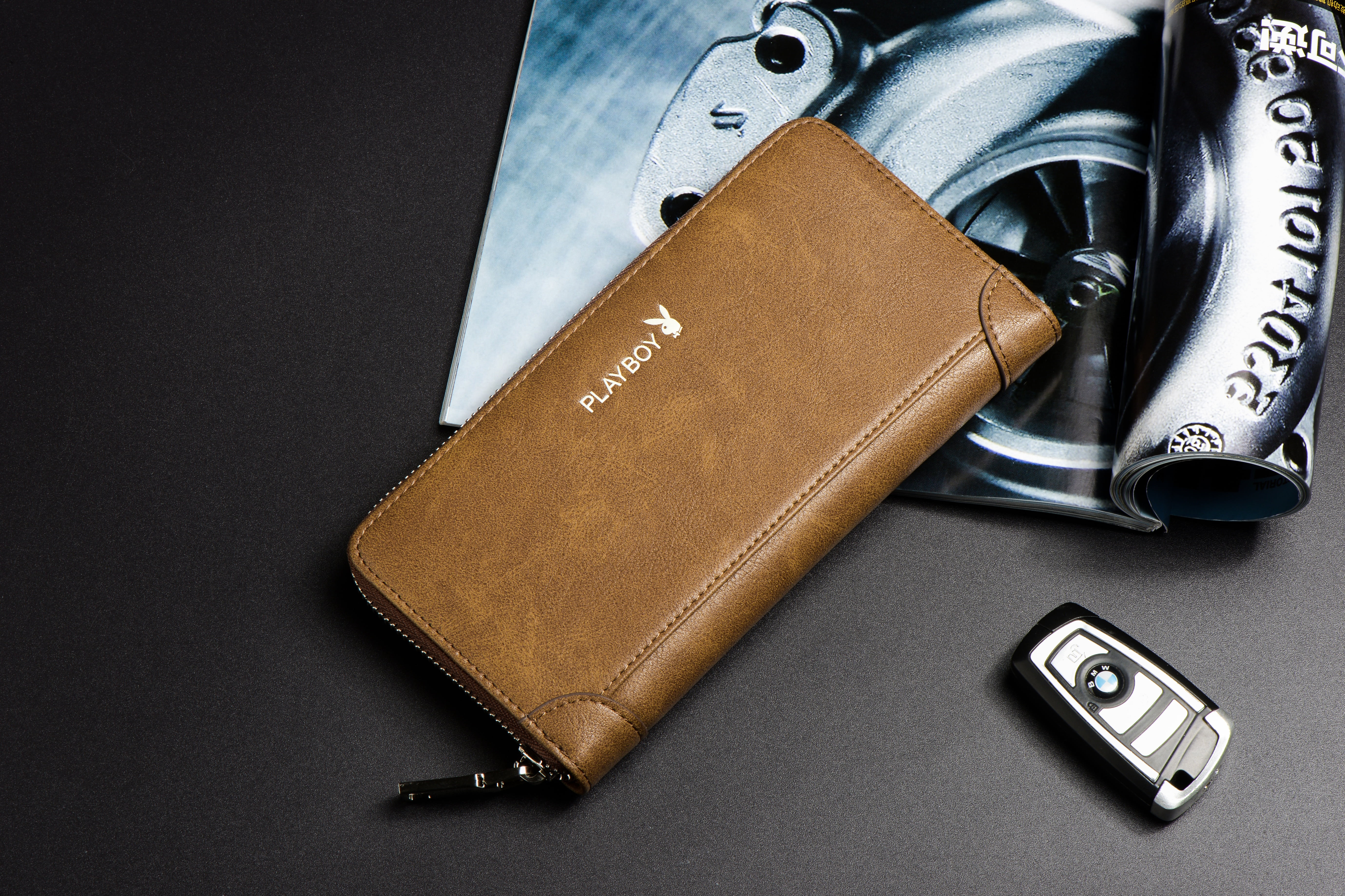 high angle view, close-up, studio shot, playboy, wealth, vehicle, leather, beside, mens bags, colored background, fob, still life, briefcase, connection, HD Wallpaper