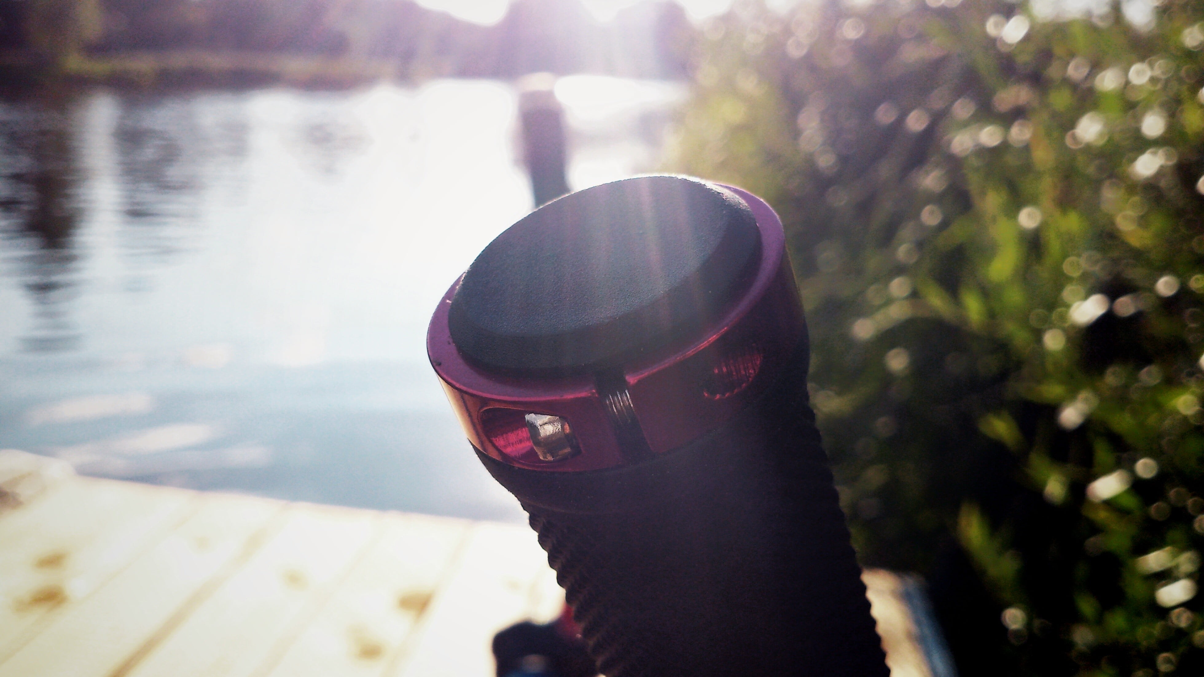 plant, nature, river, dirt bikes, sunny, reflection, car, sunset, water, sky, sunlight, tree, day, red, lens flare, security, protection, 4K, wood - material, HD Wallpaper