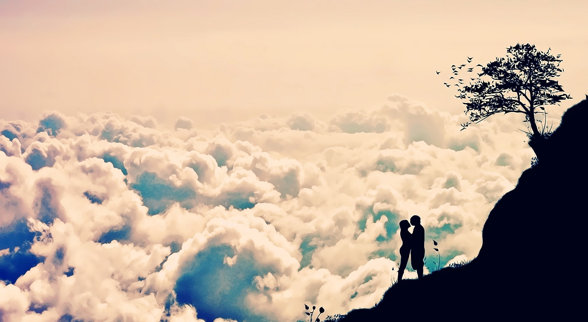 plant, real people, nature, togetherness, activity, photographing, clouds, people, standing, digital, Love, beauty in nature, outdoors, sky, HD Wallpaper