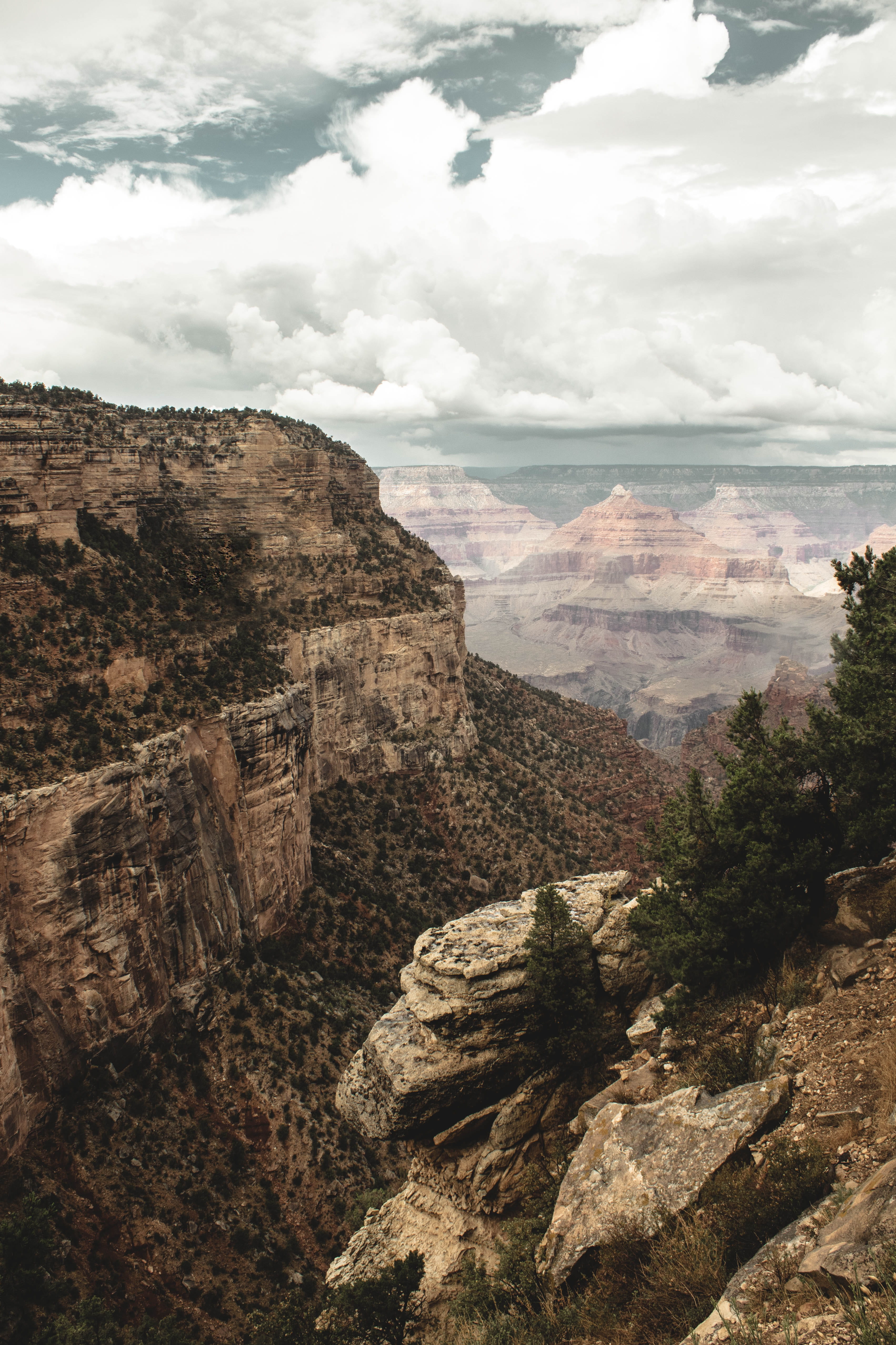 rock - Object, international Landmark, travel Destinations, vast, tourism, stone - Object, sunset, south Rim, natural Landmark, sky, cliff, mountain, cloud - Sky, Phone HD Wallpaper