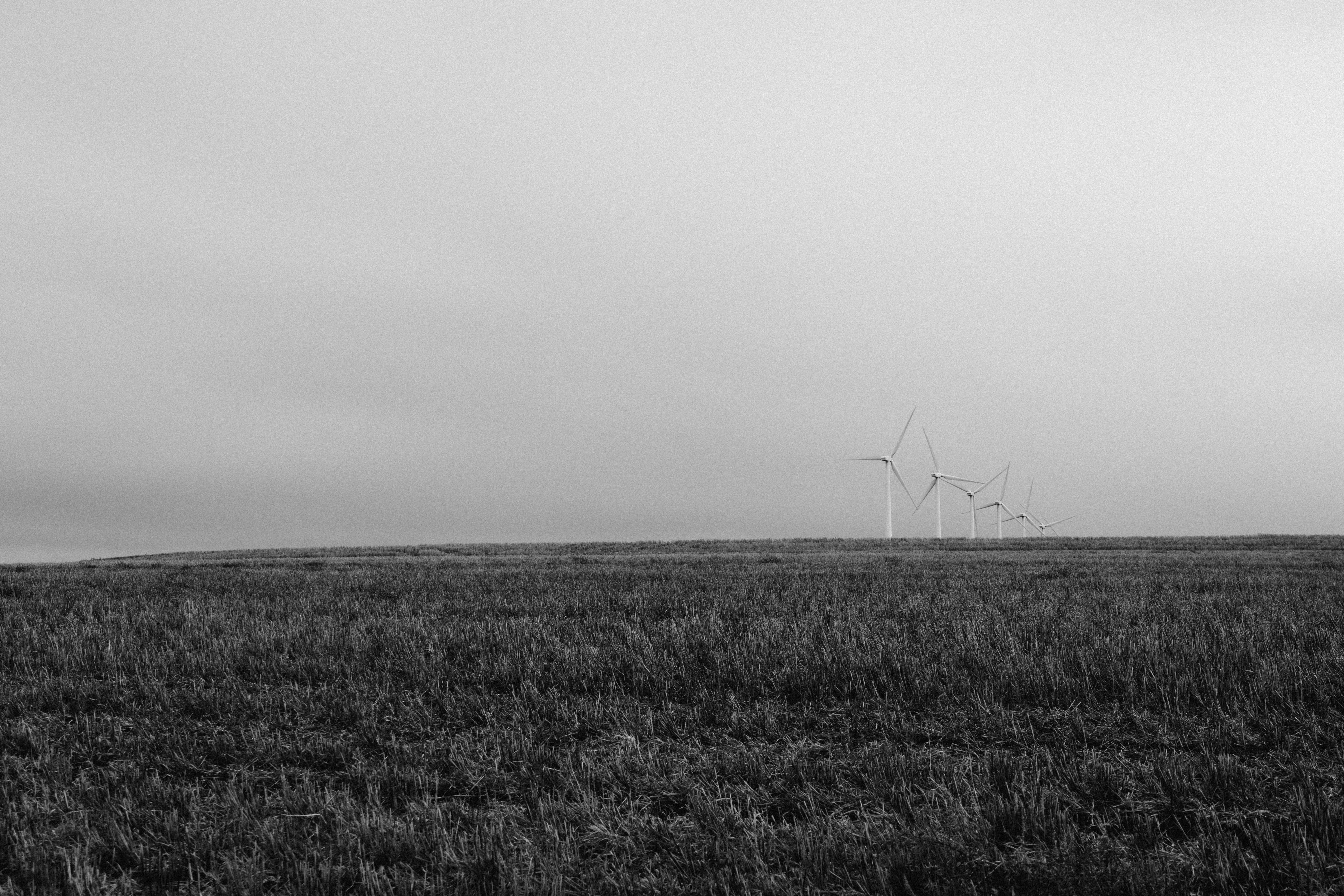 agriculture, alternative energy, grass, wind power, windmill, desert, empty, landscape, road trip, field, sustainable resources, rural scene, outdoors, HD Wallpaper