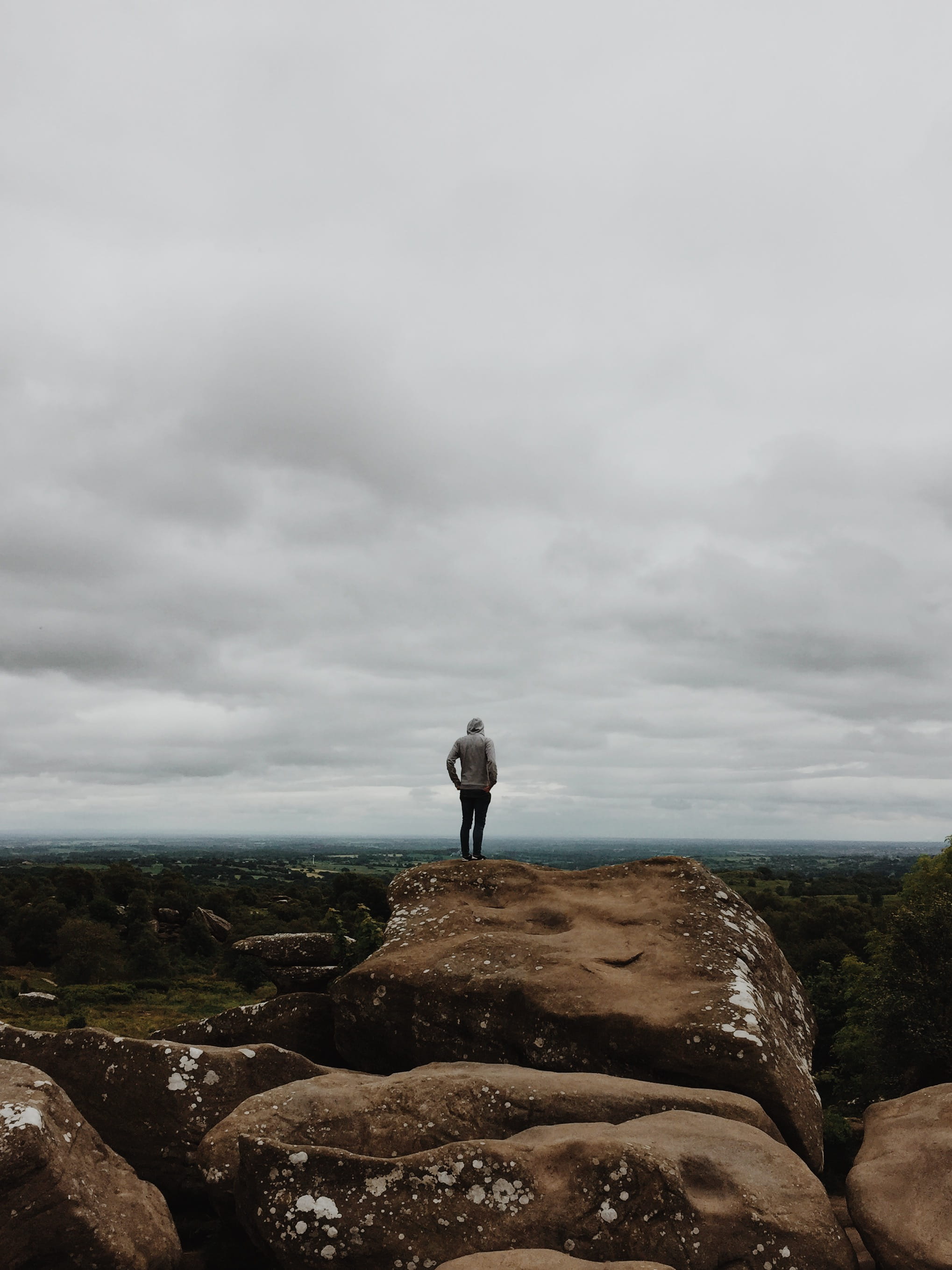 country, person, national trust - brimham rocks, leisure activity, full length, landscape, hot, rear view, beauty in nature, boy, rock, adventure, background, Phone HD Wallpaper