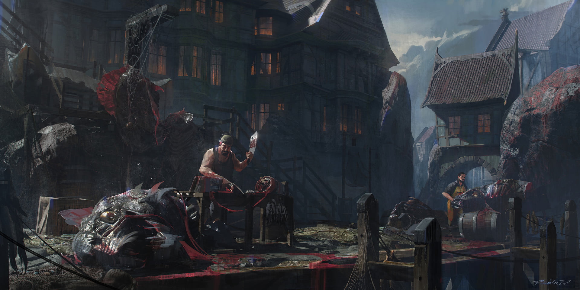 digital, butchers, fantasy art, men, 1080P, dark fantasy, concept art, HD Wallpaper
