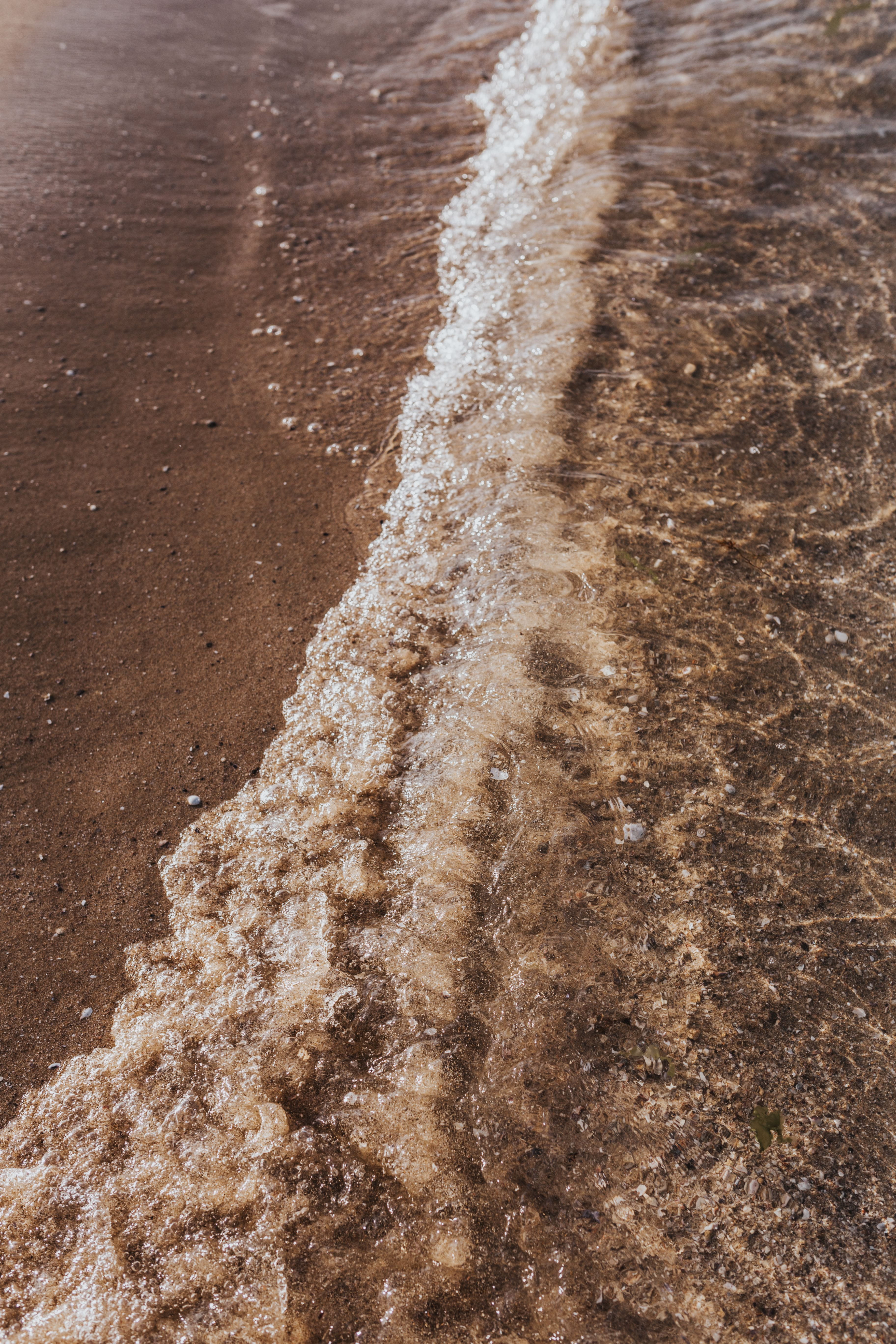 motion, seascape, no people, brown, print, 5K, high angle view, mud, full frame, land, aquatic sport, sport, summer, sandy beach, ocean, close-up, waterscape, Phone HD Wallpaper