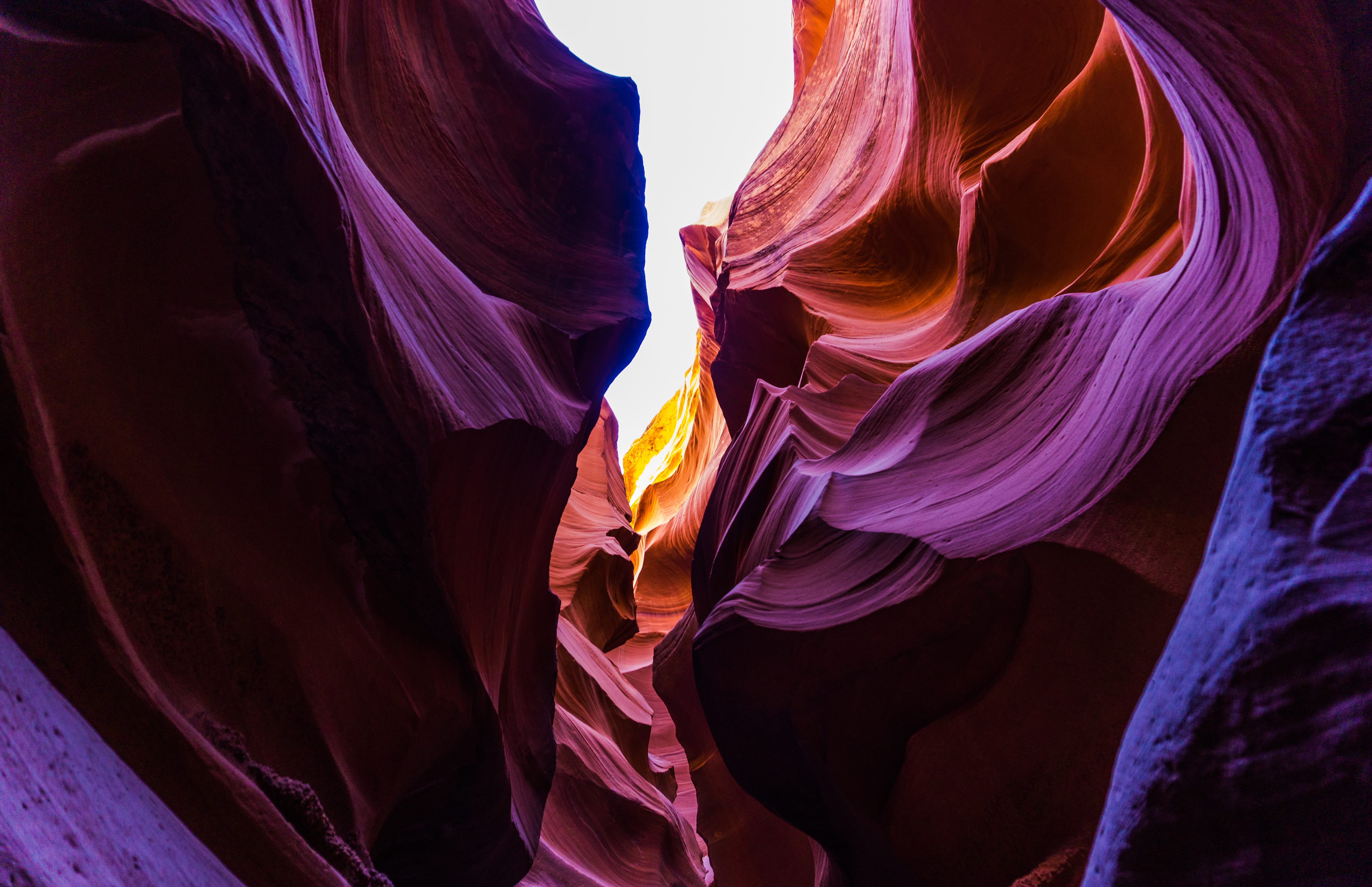 solid, pattern, rock formation, lower antelope canyon, geology, travel, canyon, purple, arizona, rock - object, physical geography, united states, beauty in nature, HD Wallpaper