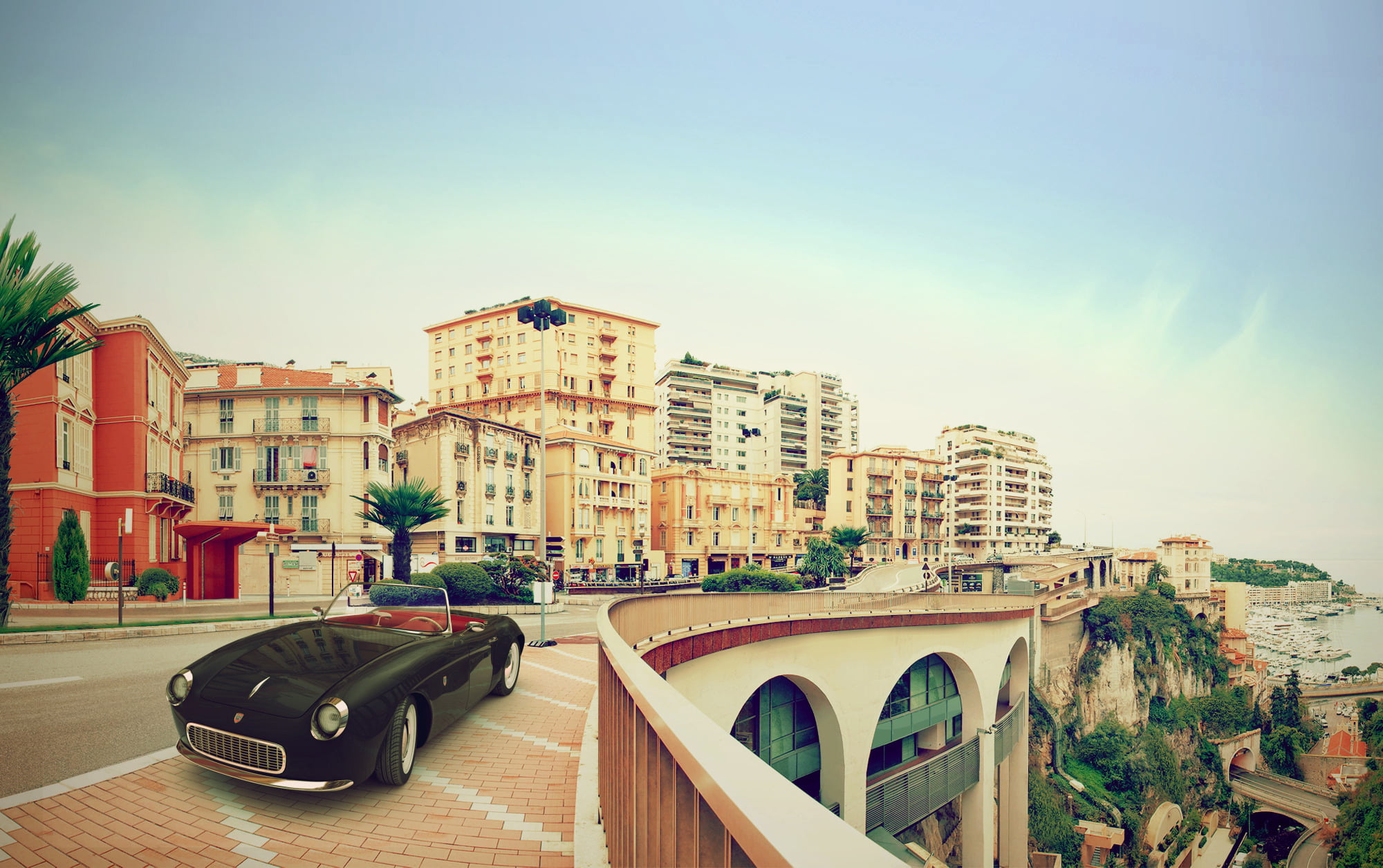 cityscape, convertible, copy space, built Structure, transportation, sky, famous Place, cultures, town, coupe, city Life, history, downtown District, traffic, HD Wallpaper