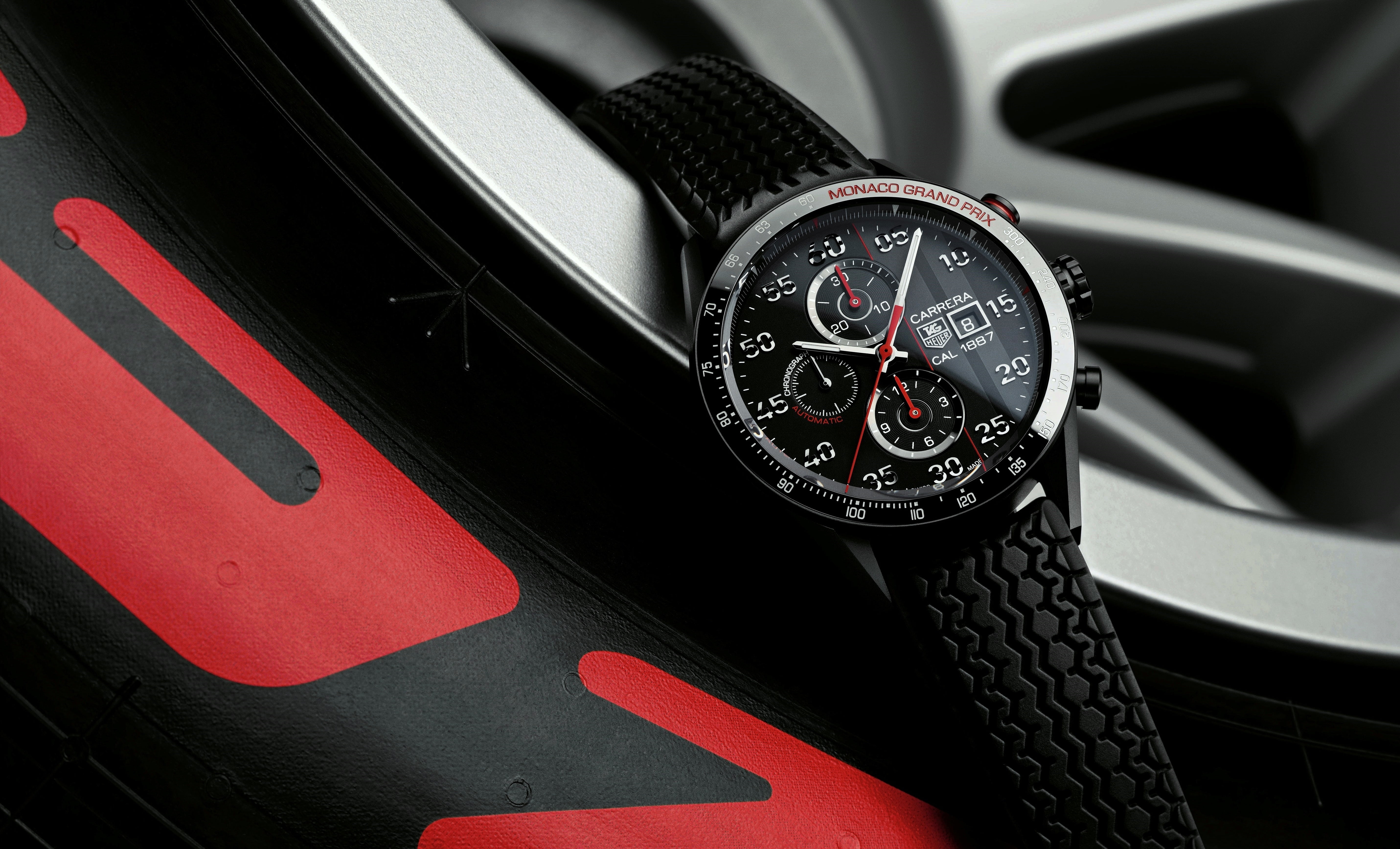 technology, 5K, CARRERA, car interior, Calibre 1887, luxury, wristwatch, black, vehicle interior, band, Monaco Grand Prix, silver colored, motor vehicle, HD Wallpaper