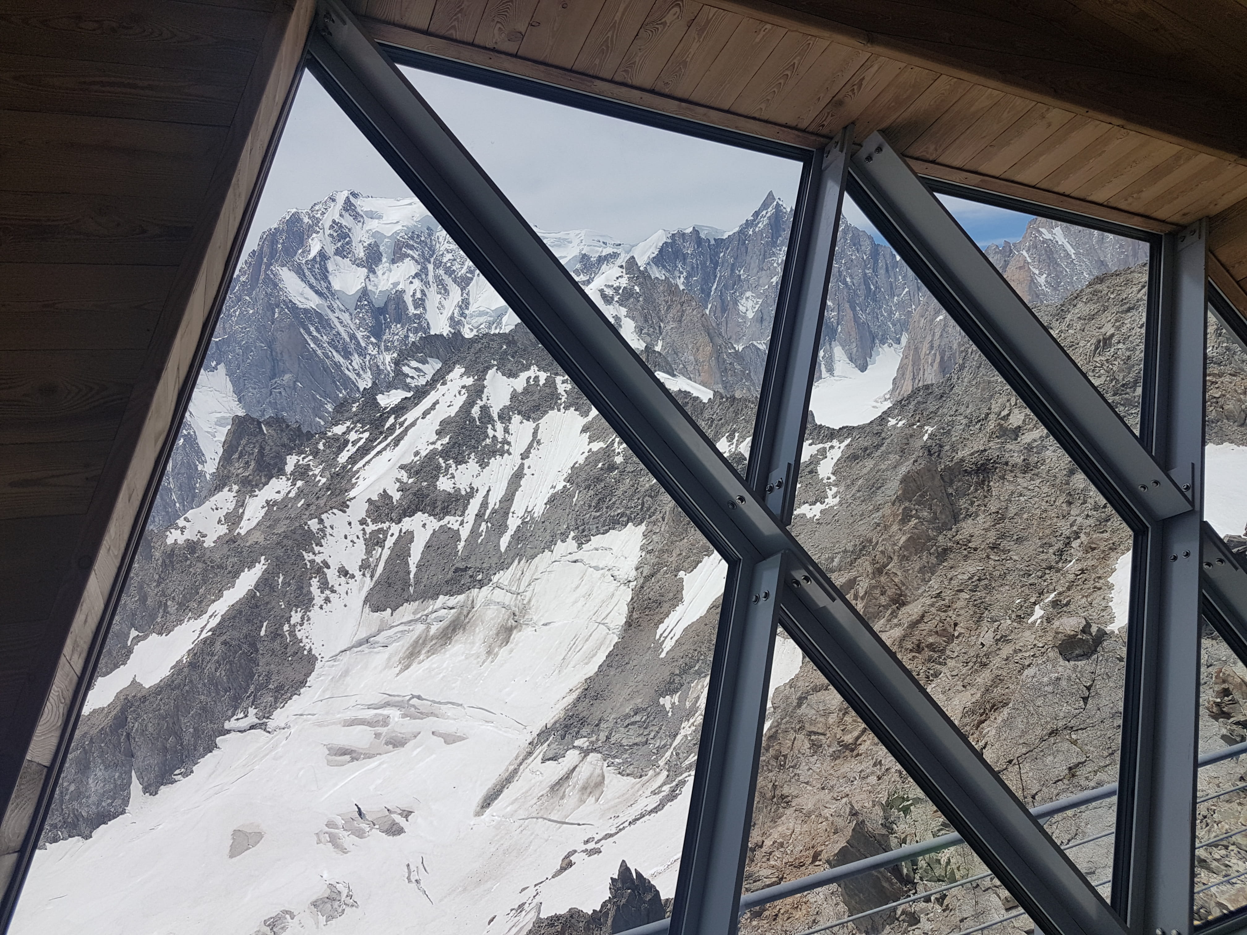 built structure, indoors, 4K, no people, snowcapped mountain, beauty in nature, transparent, aosta, glass - material, mountain range, alps, italy, day, HD Wallpaper
