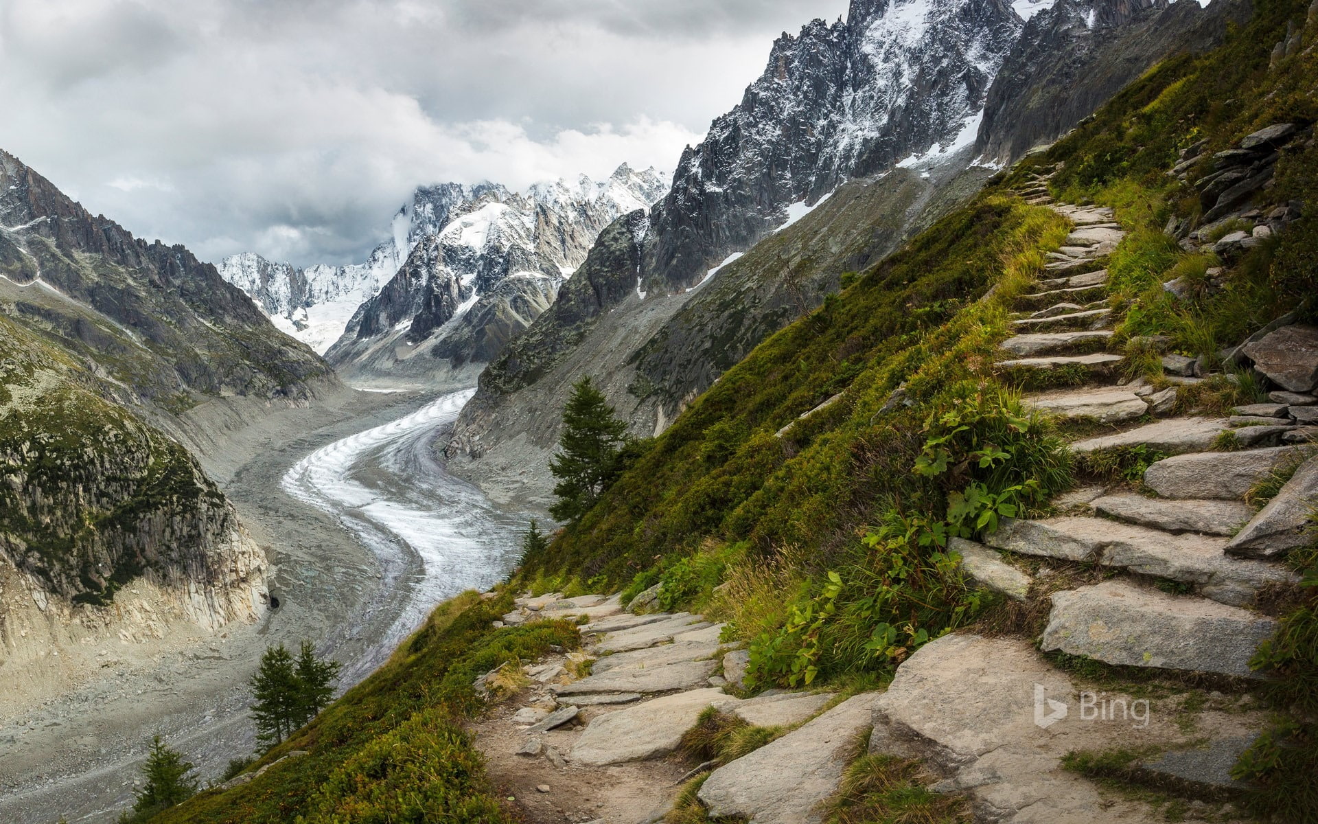 water, de, road, bing, nature, flowing water, non-urban scene, glace, 1080P, no people, direction, chamonix, tranquility, sky, scenics - nature, outdoors, HD Wallpaper