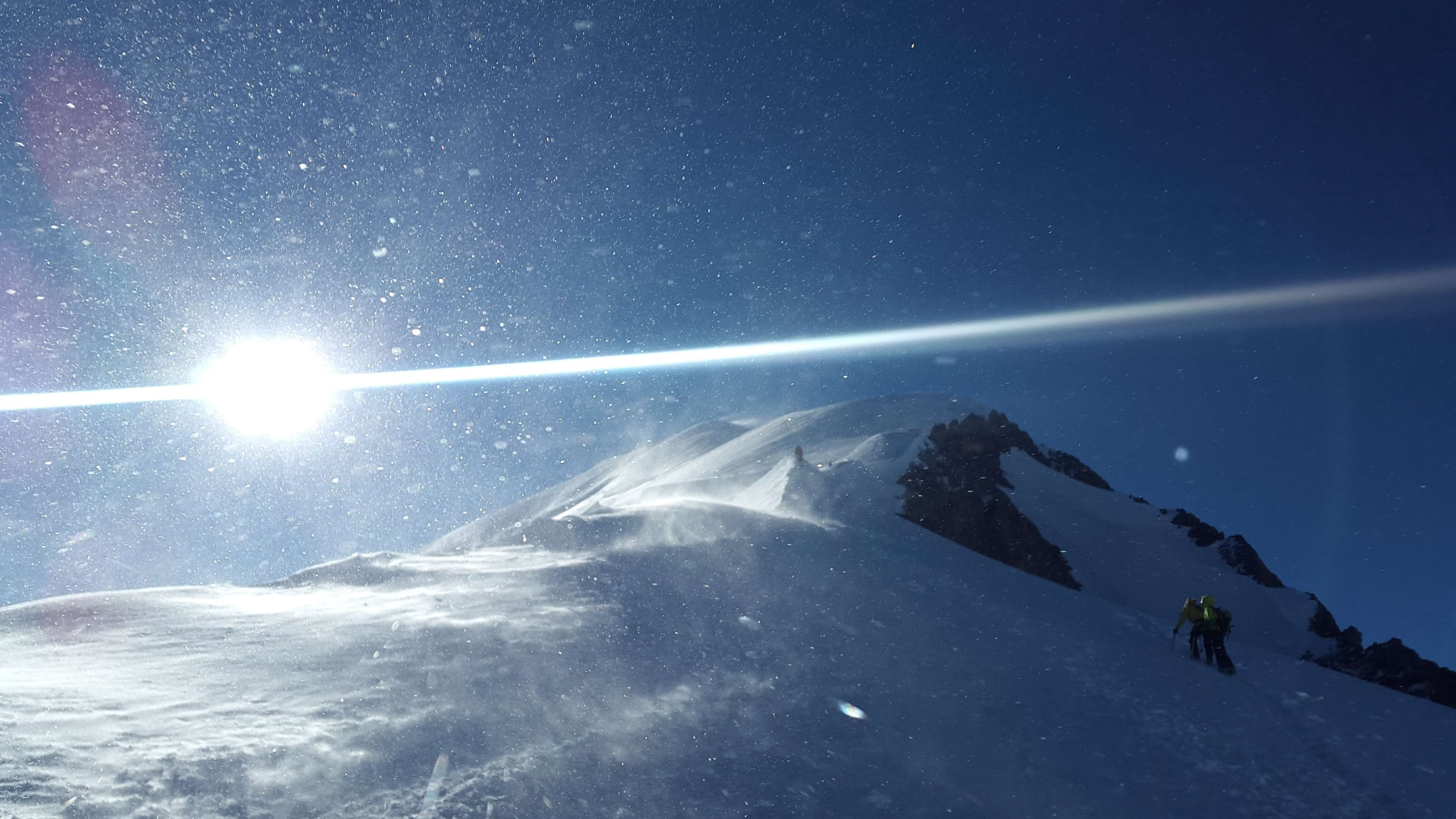 chamonix, mountains, alpine, lens flare, sunbeam, moon, environment, blizzard, mountain, leisure activity, beauty in nature, snow, daylight, space, cold temperature, HD Wallpaper