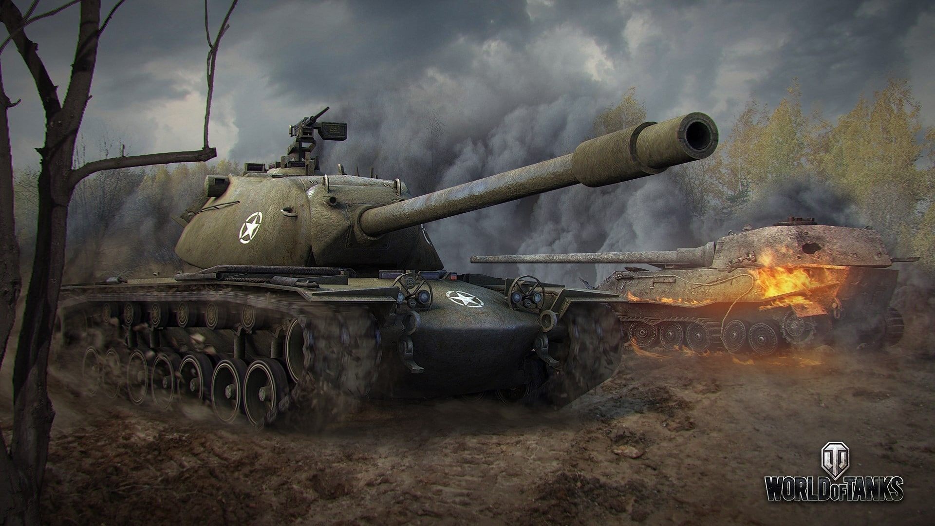 smoke - physical structure, battle, war, fighting, tank, history, armored tank, military, conflict, VK 72.01(K), 1080P, heat - temperature, no people, HD Wallpaper