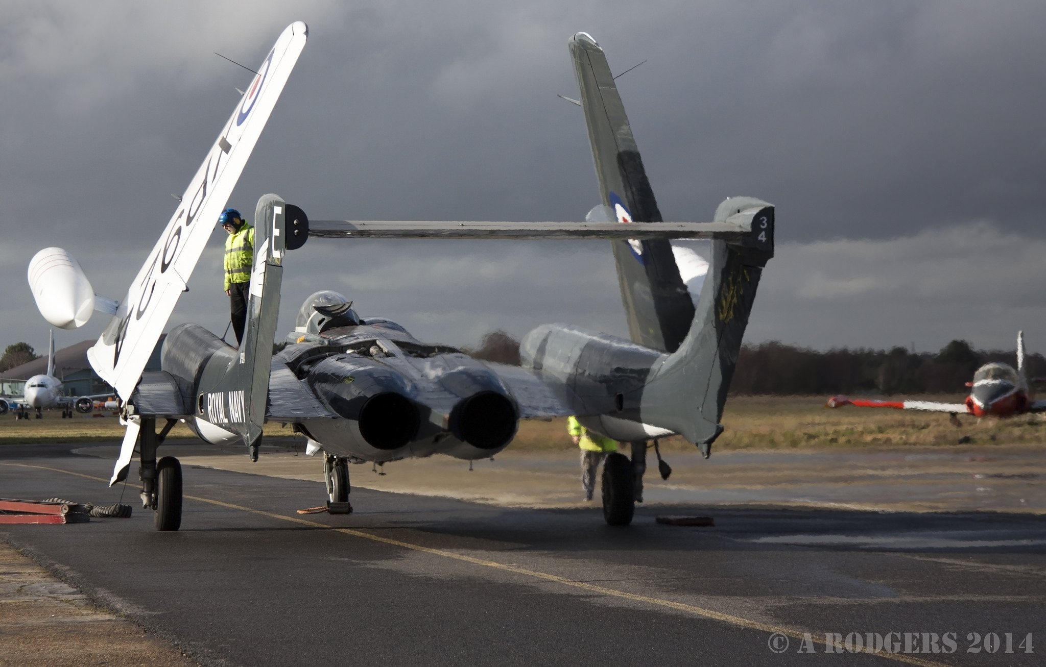 de havilland, royal, marine, england, sea vixen, 1959, aircrafts, navy, fighter, jet, 1080P, HD Wallpaper