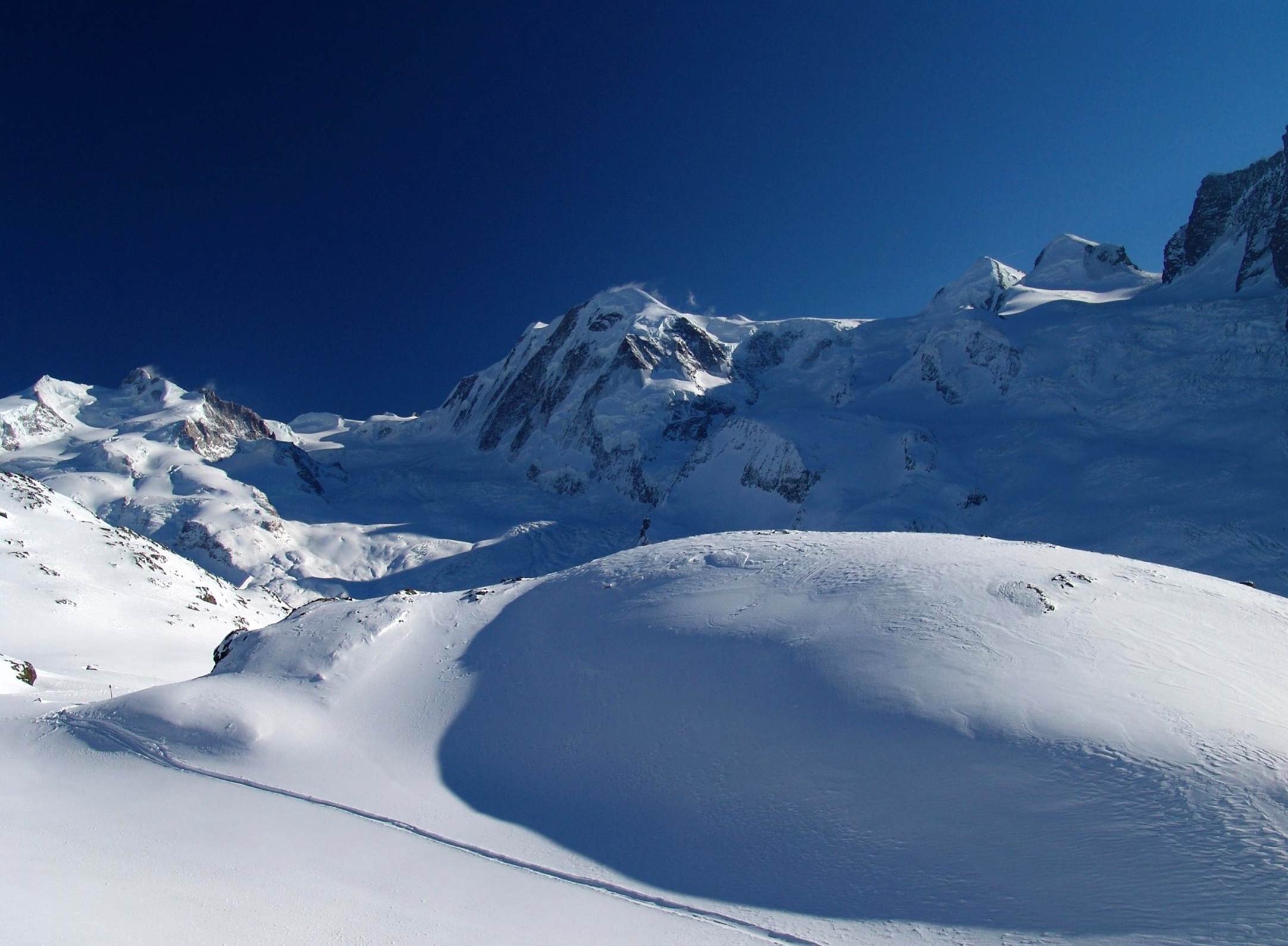 clear sky, cold temperature, beauty in nature, environment, day, mountains, alps, alpine, mountain peak, scenic, white color, riffelberg, non-urban scene, HD Wallpaper